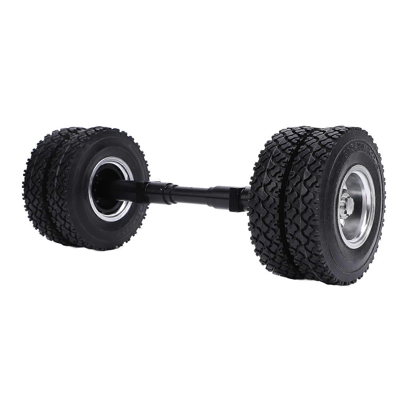 RC Rear Axle Tire 10 Hole Wheel Hub Non Powered Tire for 1/14 Tractor Trailer 85mm Diameter 167mm Shaft Sole Tread Pattern