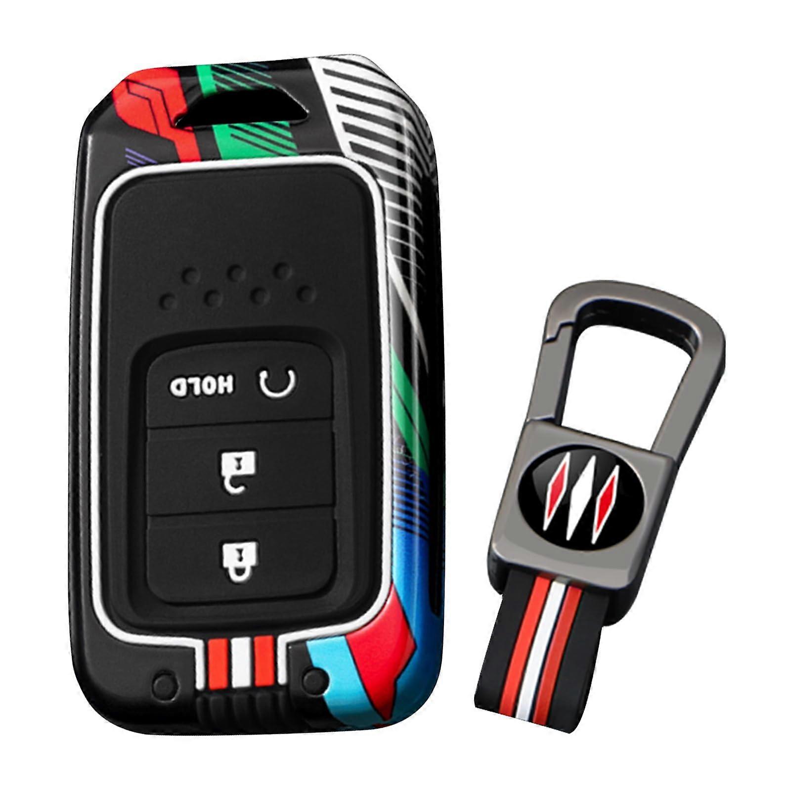 Key Fob Protector with Keychain Fit for Honda 3Button Civic Accord Pilot CRV HRV,Antiscratched