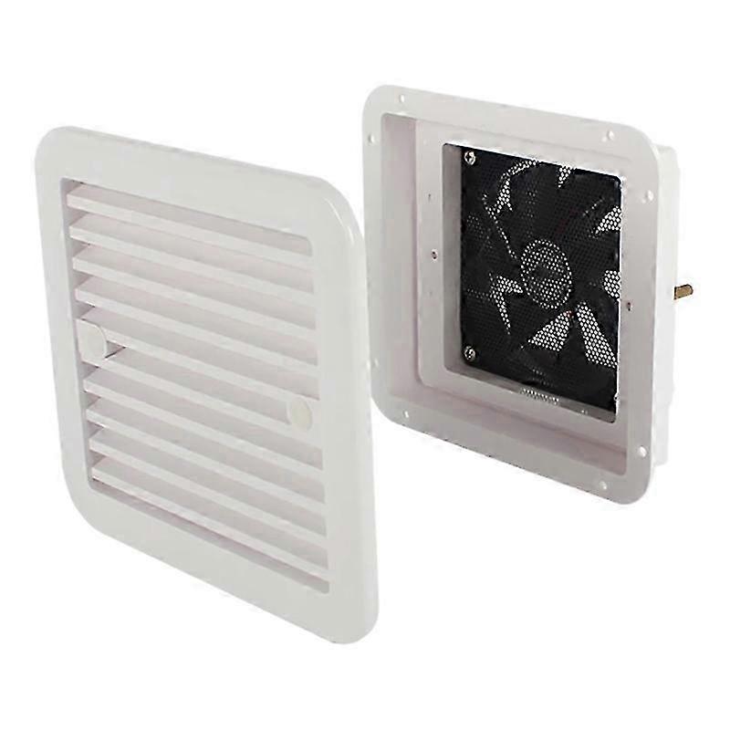 12V MuteFridge Vent with Fan for RV Trailer Side Air Exhaust