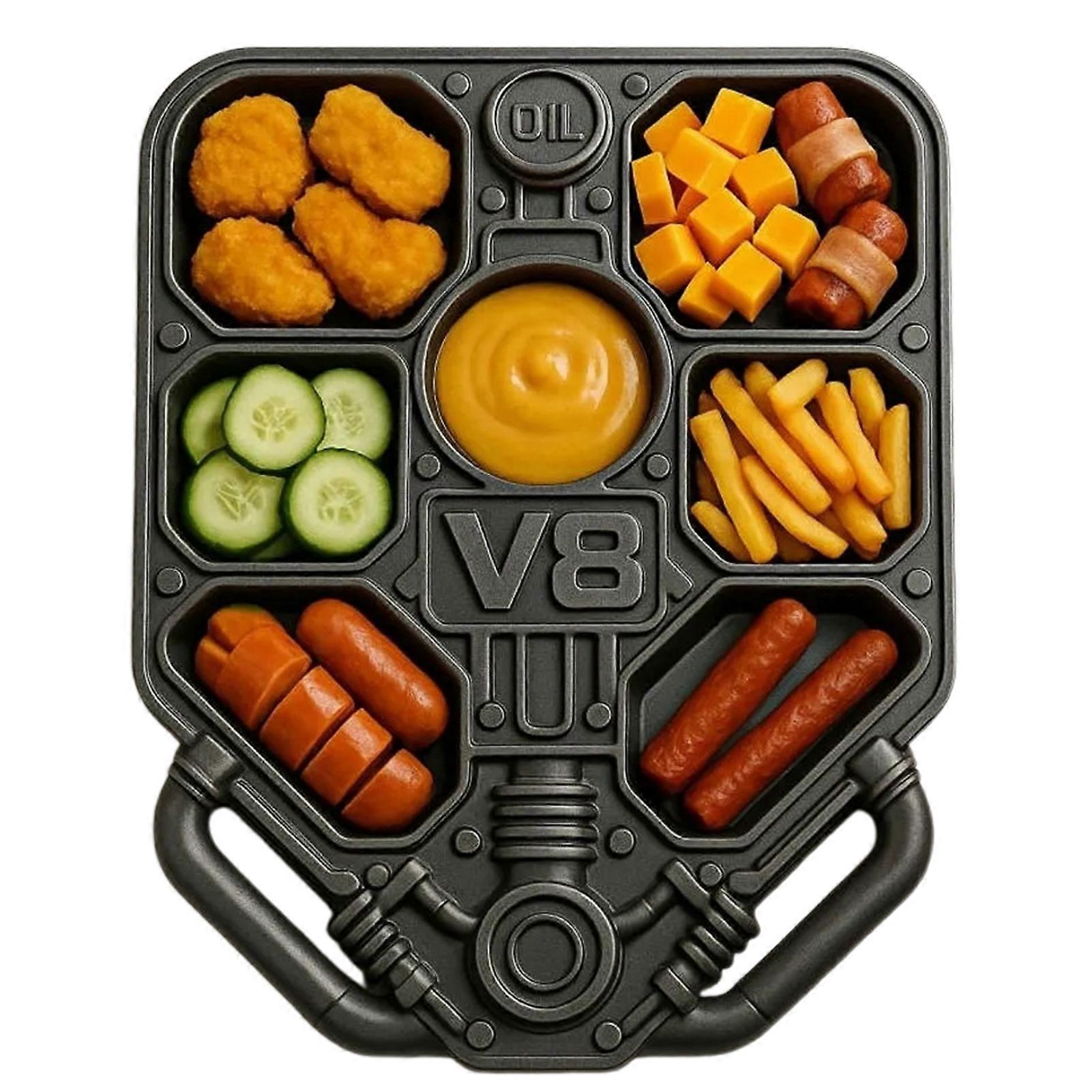 V8 Engine Food Platter Novelty Cheese Platter for Bachelorettes Engagement Party