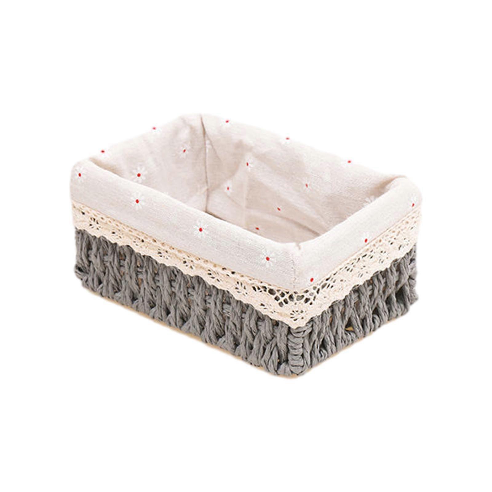 Desktop Storage Basket Container Rectangular Multifunctional Storage Bin Makeup