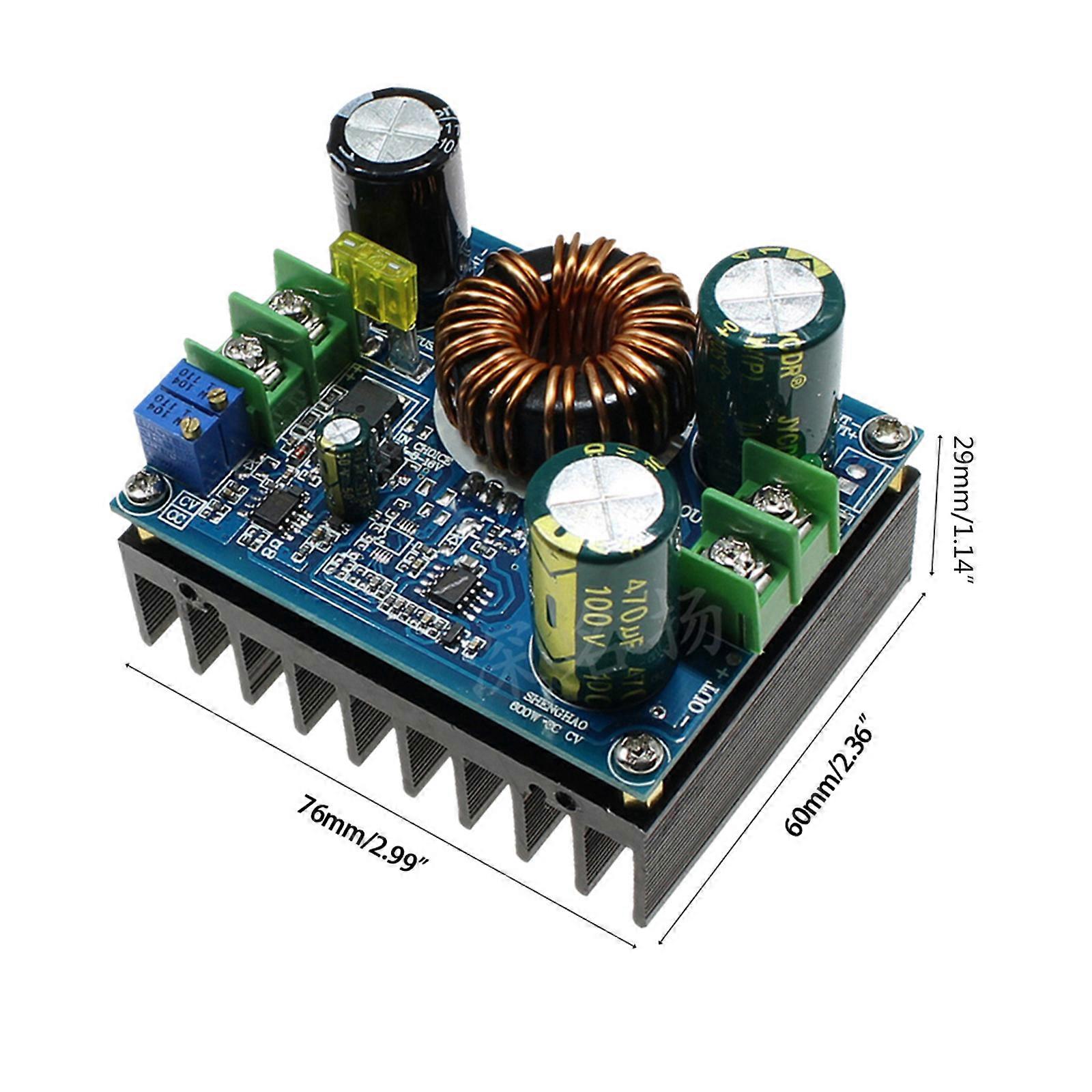 600W DC-DC Adjustable Step-UP 12-80V Power Supply Module Large Current Large Power Adjustable Boost Power Converter