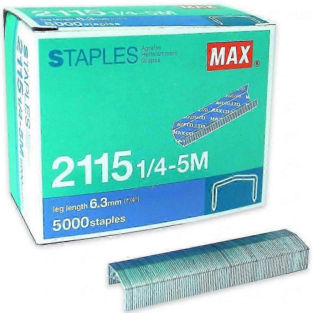 Max Staples 2115 1/45M. Box of 5000 Staples