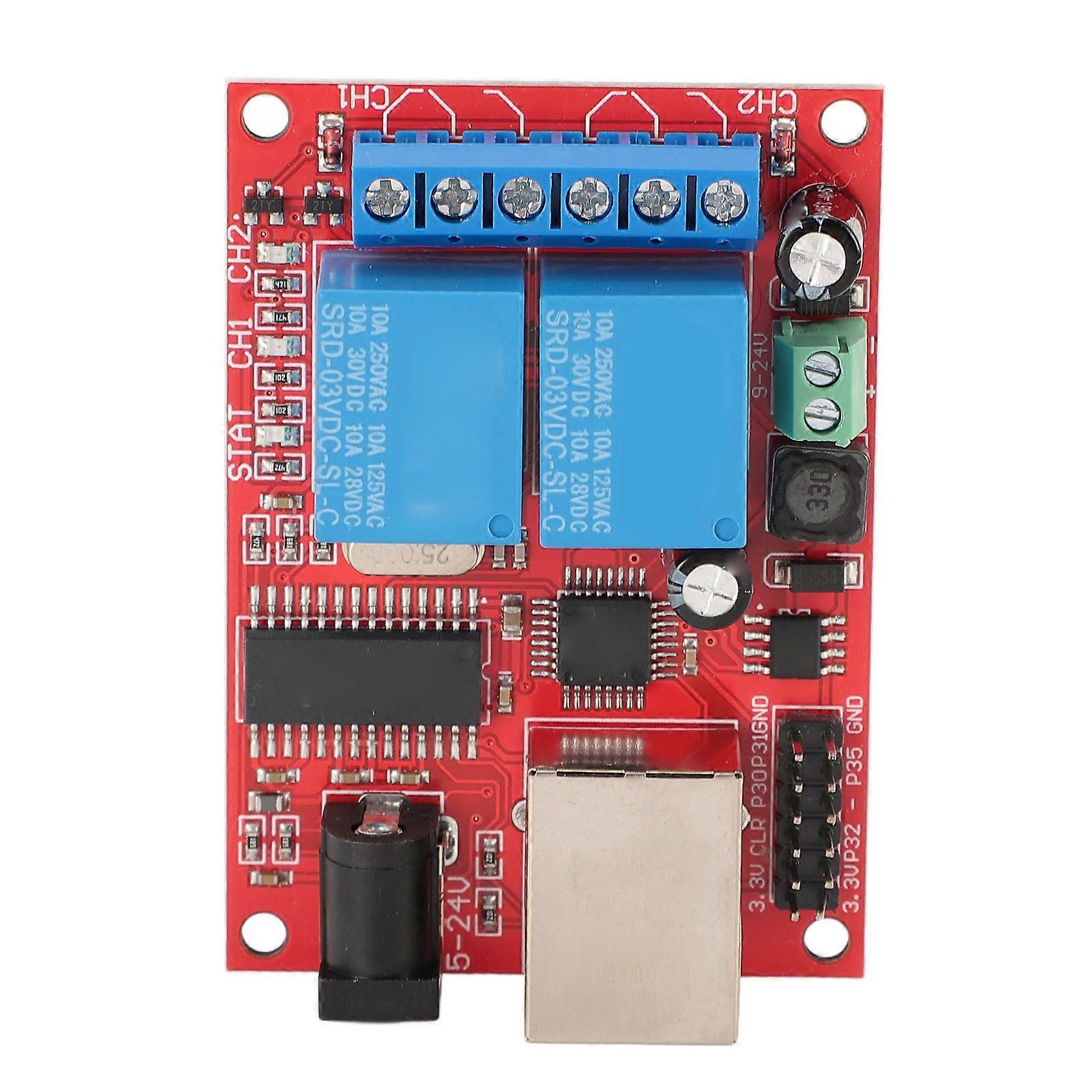 LAN Ethernet 2 Way Relay Board Delay Switch TCP UDP Controller Module for Automation