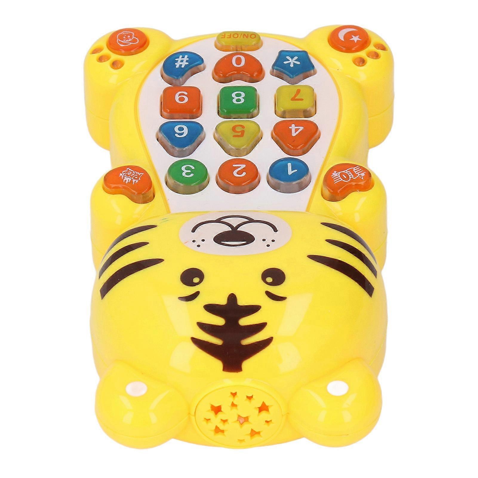 Κινούμενα σχέδια ζώα μουσική τηλέφωνο παιχνίδι έξυπνο πρώιμης εκπαίδευσης μάθηση μηχάνημα ηλεκτρικό παζλ επιστήμη διδασκαλία παιχνίδι για τα παιδιά κίτρινο 