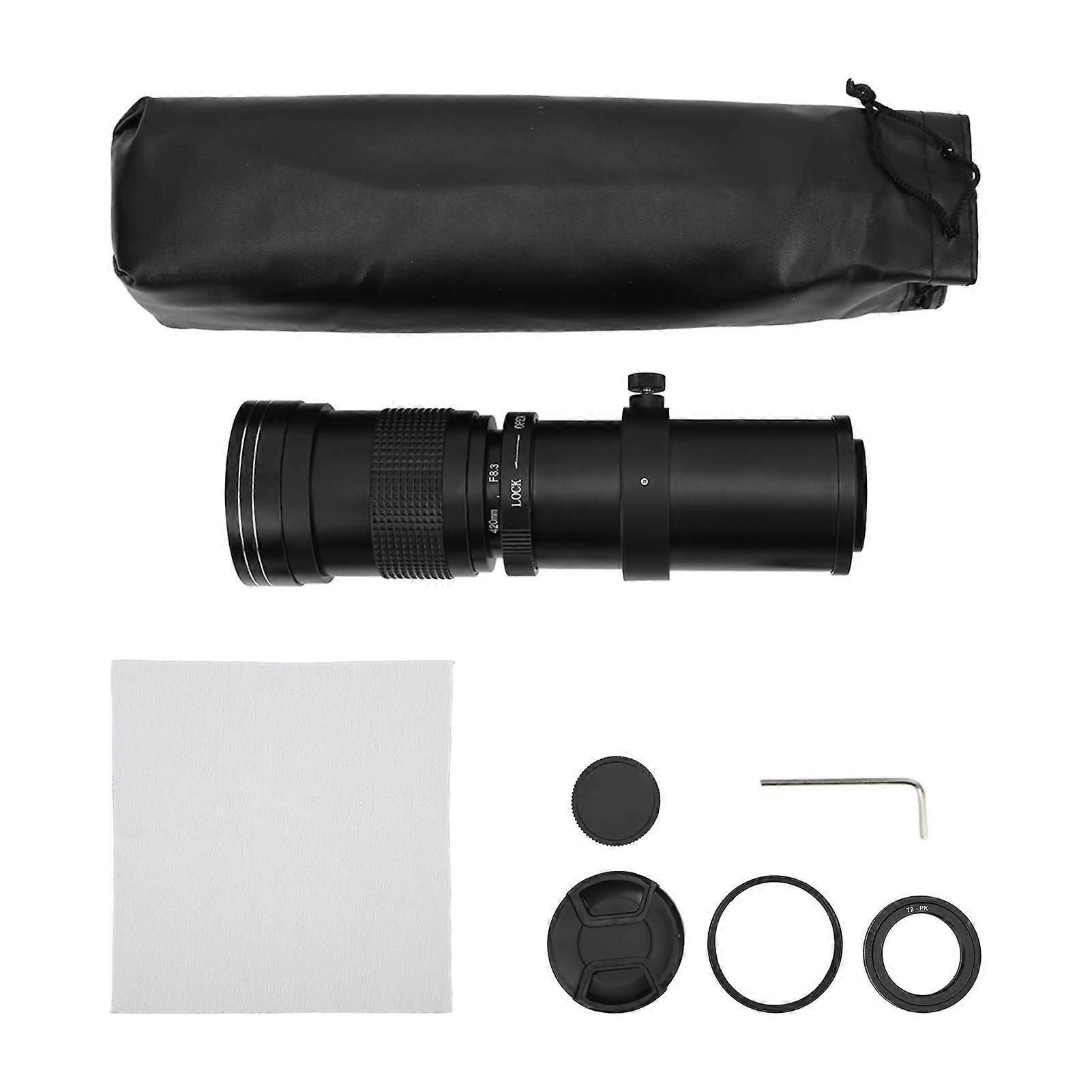 420-800mm f/8.3-16 Super Telephoto Manual Zoom Lens for Pentax PK Mount Cameras