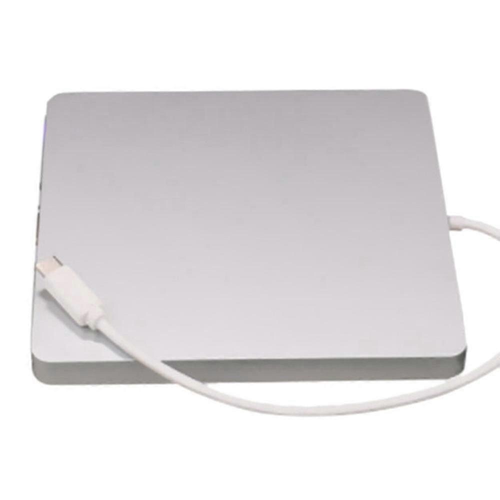 USB External CD/DVD Drive Type C Portable Drive-Free CD Players for Laptop PC Windows ,Silver