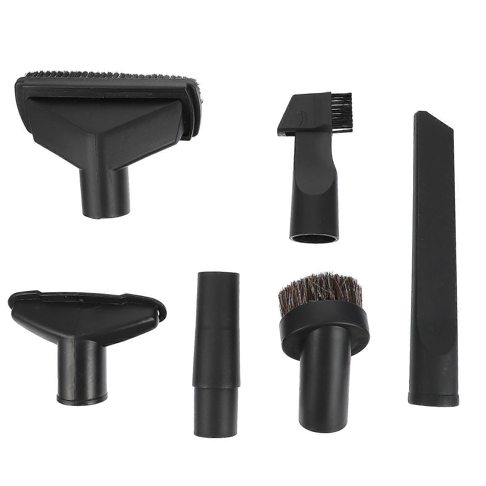 Practical Vacuum Cleaner Adapter Set with Brush Crevice Tool and ABS Material 6 Piece Set Black