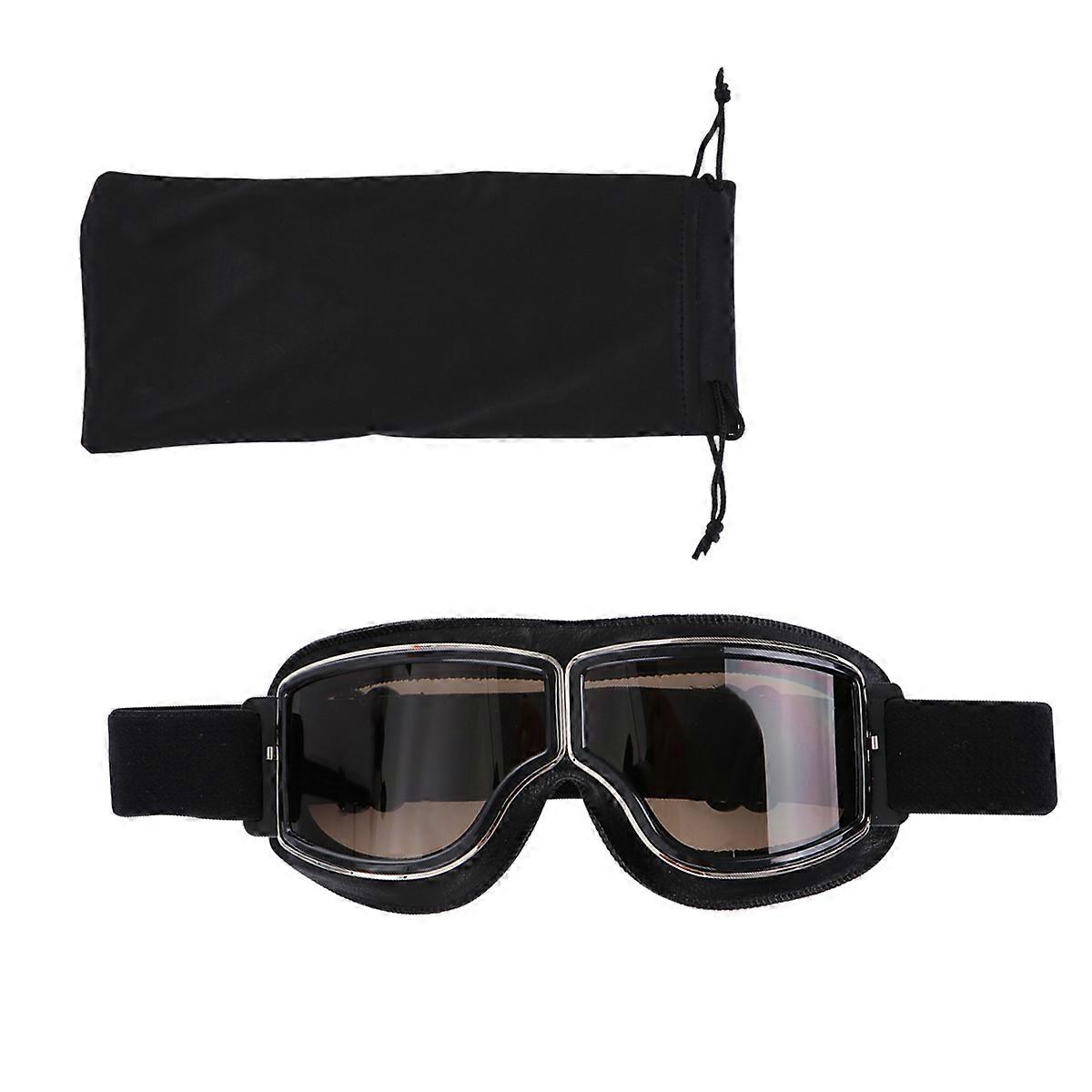 Winter Riding Goggles with Fog Coating – Black Frame, Brown Lens for Skiing, Snowboarding, Motorcycling, and Outdoor Sports