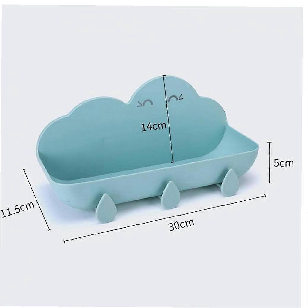 Bathroom Shelf Cloud Shelf Adhesive Non Perforated Wall Hanger Hook Plastic Storage Rack