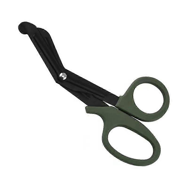 Nurse trauma scissors, rescue scissors, gauze bandage, emergency first aid scissors for outdoor camps, green, 3 pieces green 3Pcs