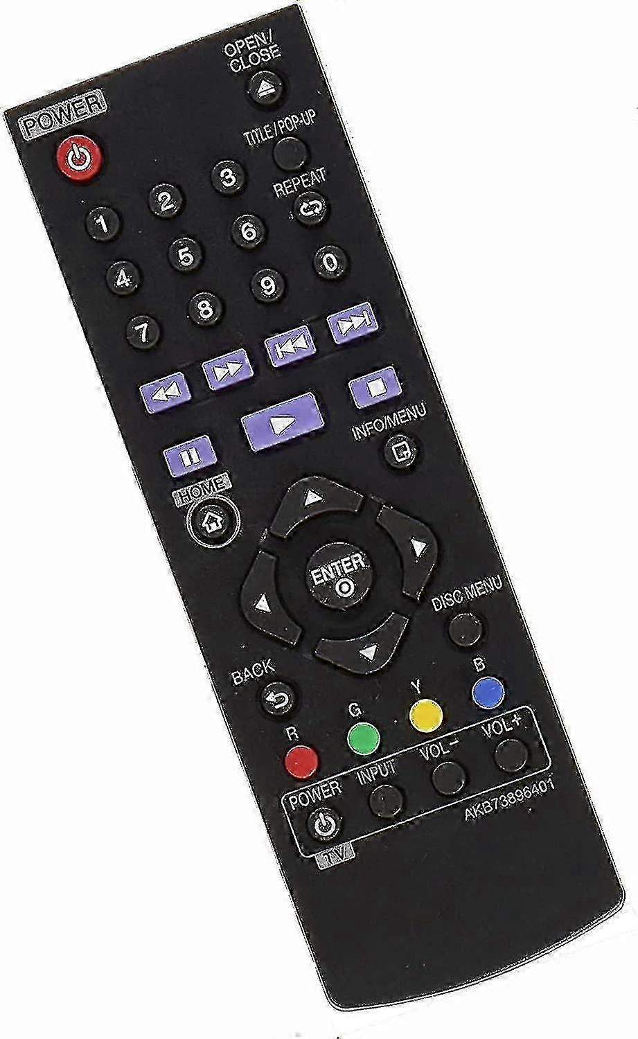 New Akb73896401 Replacement Remote For Lg Blu Ray Disc Dvd Player