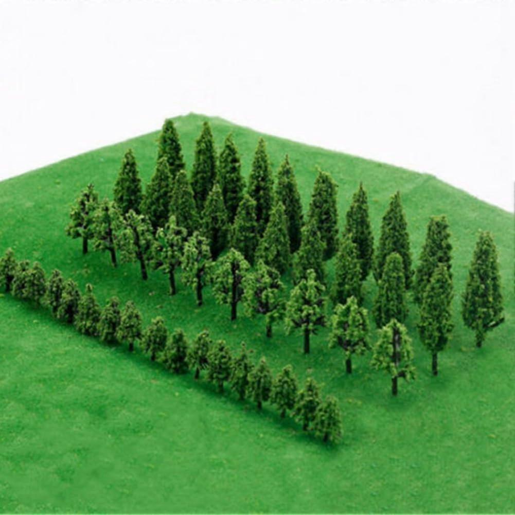Wargame Scenery Enhancement Pack of 50 Unique Decorative Model Trees for Tabletop Games, Realistic Style, 1:72 Scale