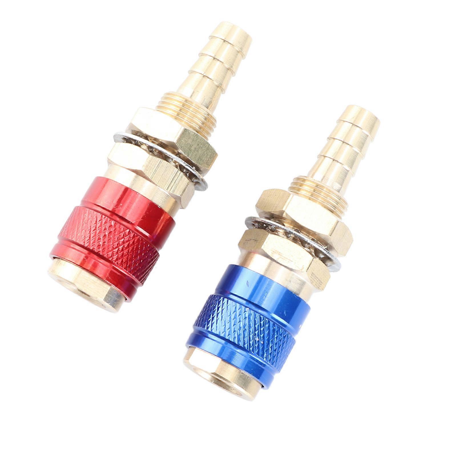 Water Cooled Gas Adapter Portable Brass Quick Connector with Plug for PTA DB MIG TIG Welding Torch M8(8mm) 