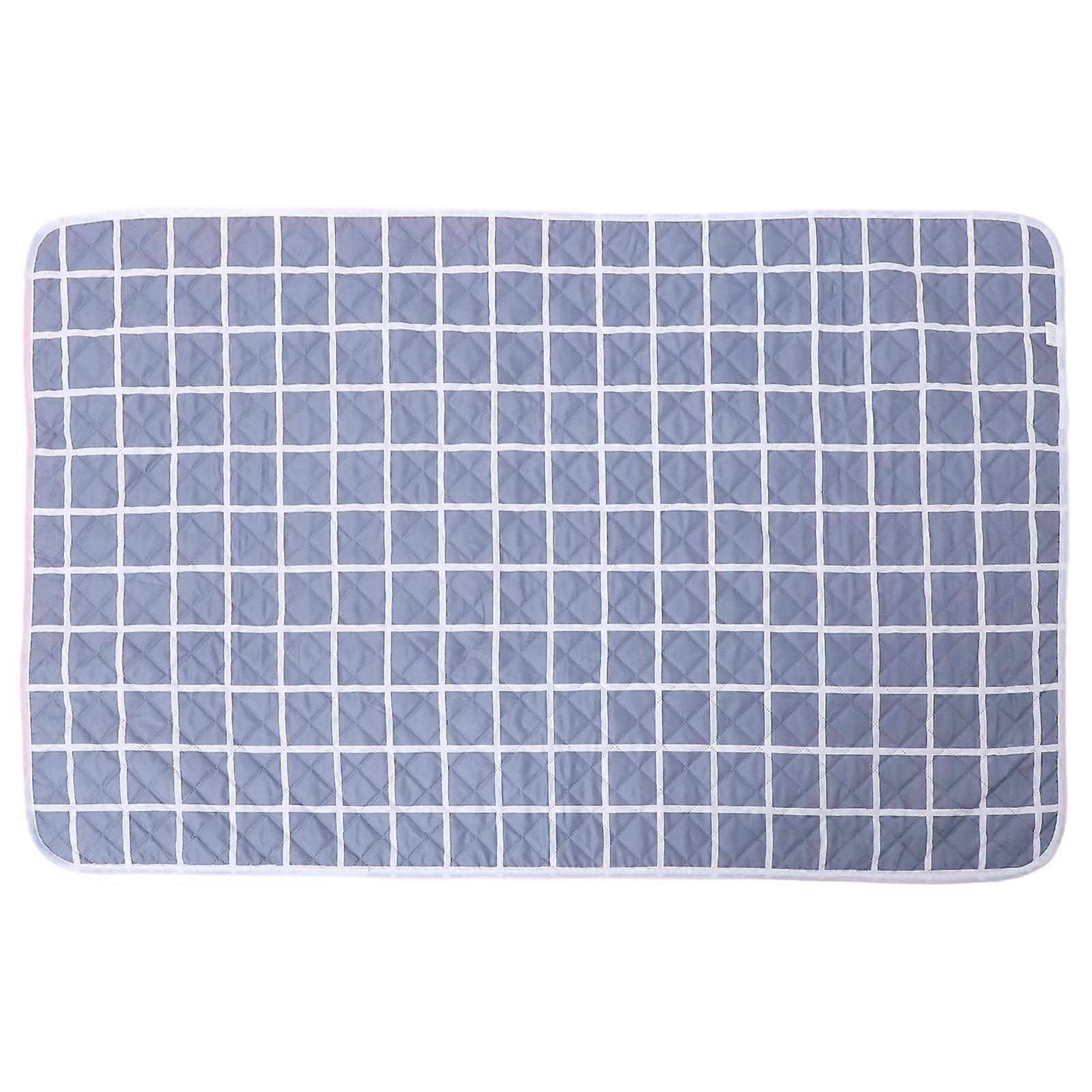 Waterproof Bed Pads Non Slip Washable Large Bed Pad Absorbent Reusable Plaid Mattress Protector For Adults 120X80X0.5cm 1 Piece
