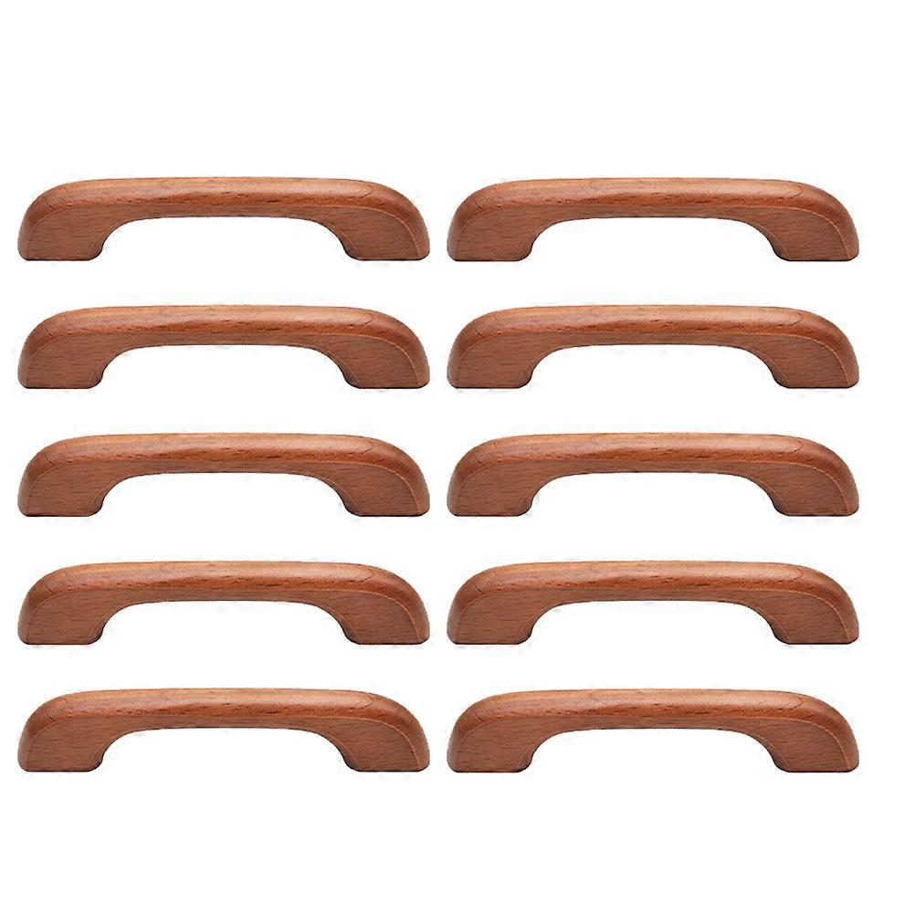 Wood Drawer Knobs Furniture Upgrade Chocolate Wood Minimalist Room Decoration 10Pcs