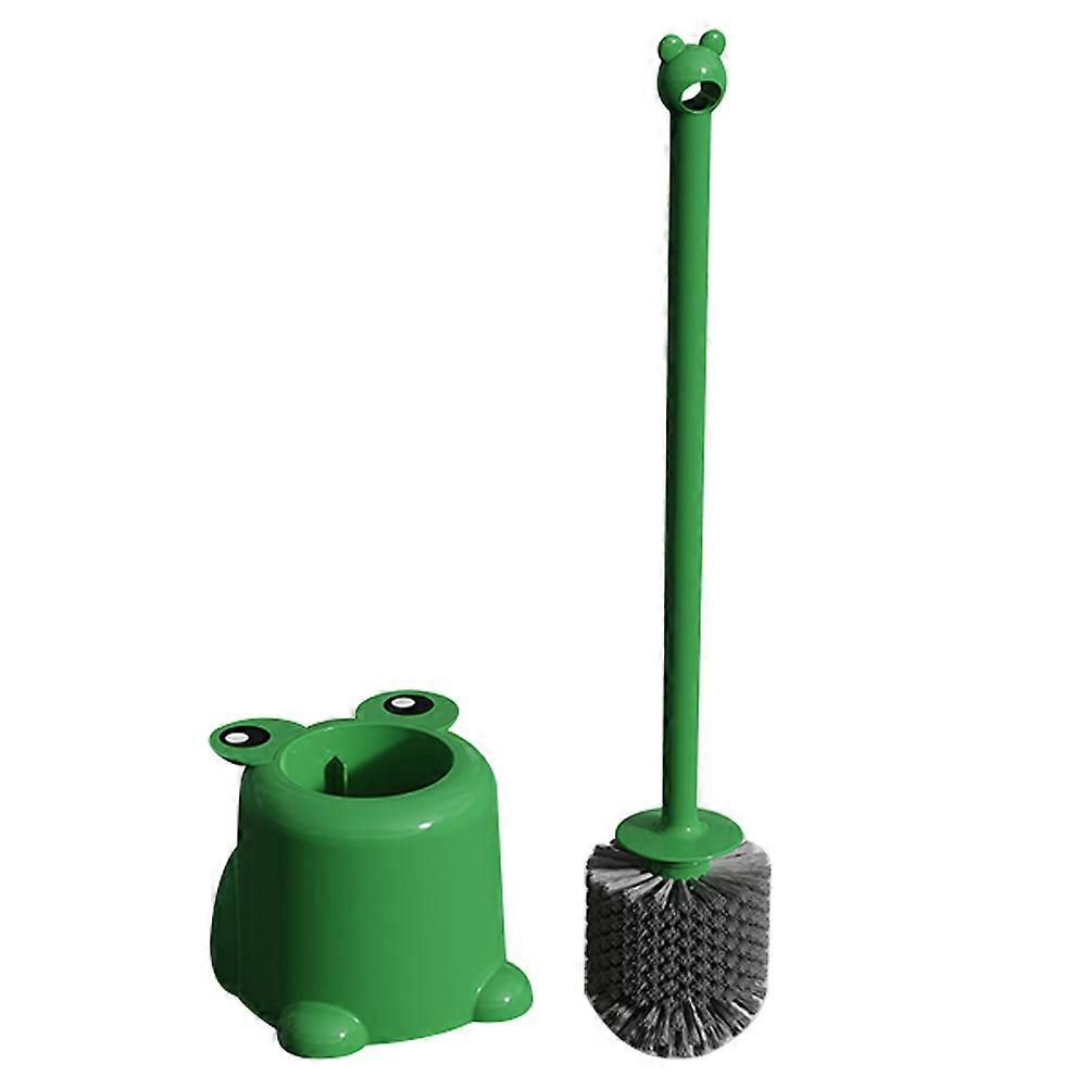1 Set Adorable Toilet Cleaning Brush with Long Handle and Base Stand