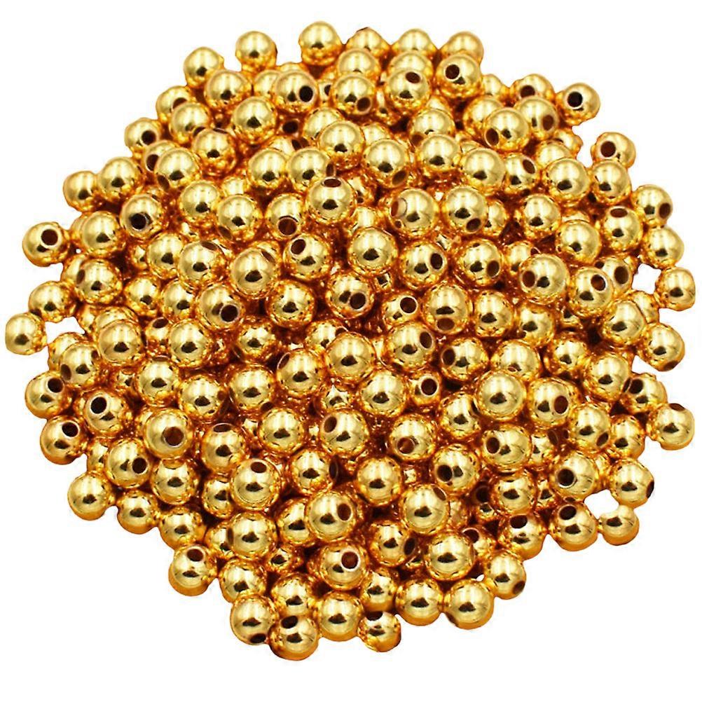 Craft Diy Beads Copper Spacer Beads Jewelry Components Craft Projects Golden Round Stackable 300Pcs