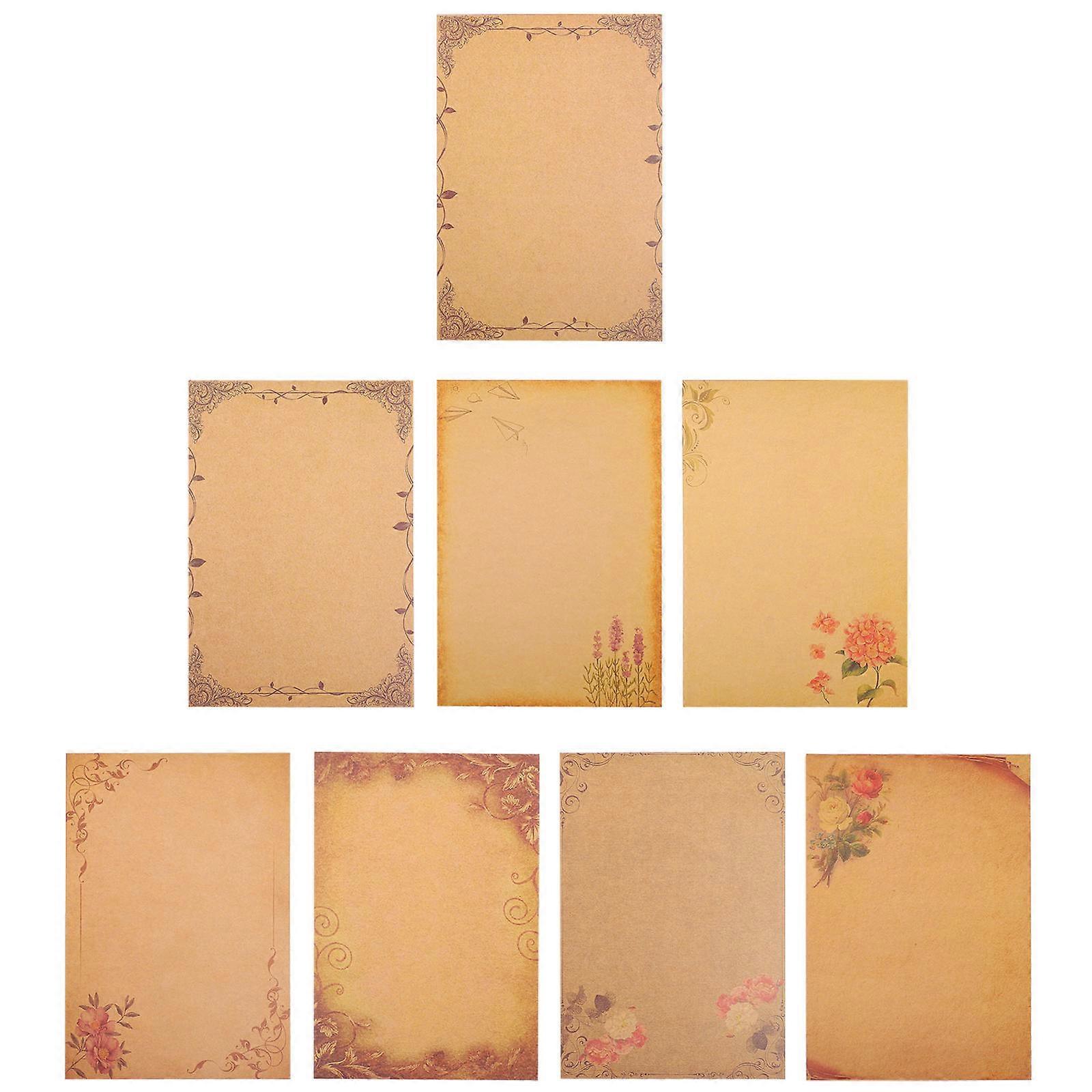 64PCS Vintage Stationery Paper – Elegant Retro Letter Writing Sheets for Thank You Notes, Poems & Greetings – Smooth Writing Experience for All