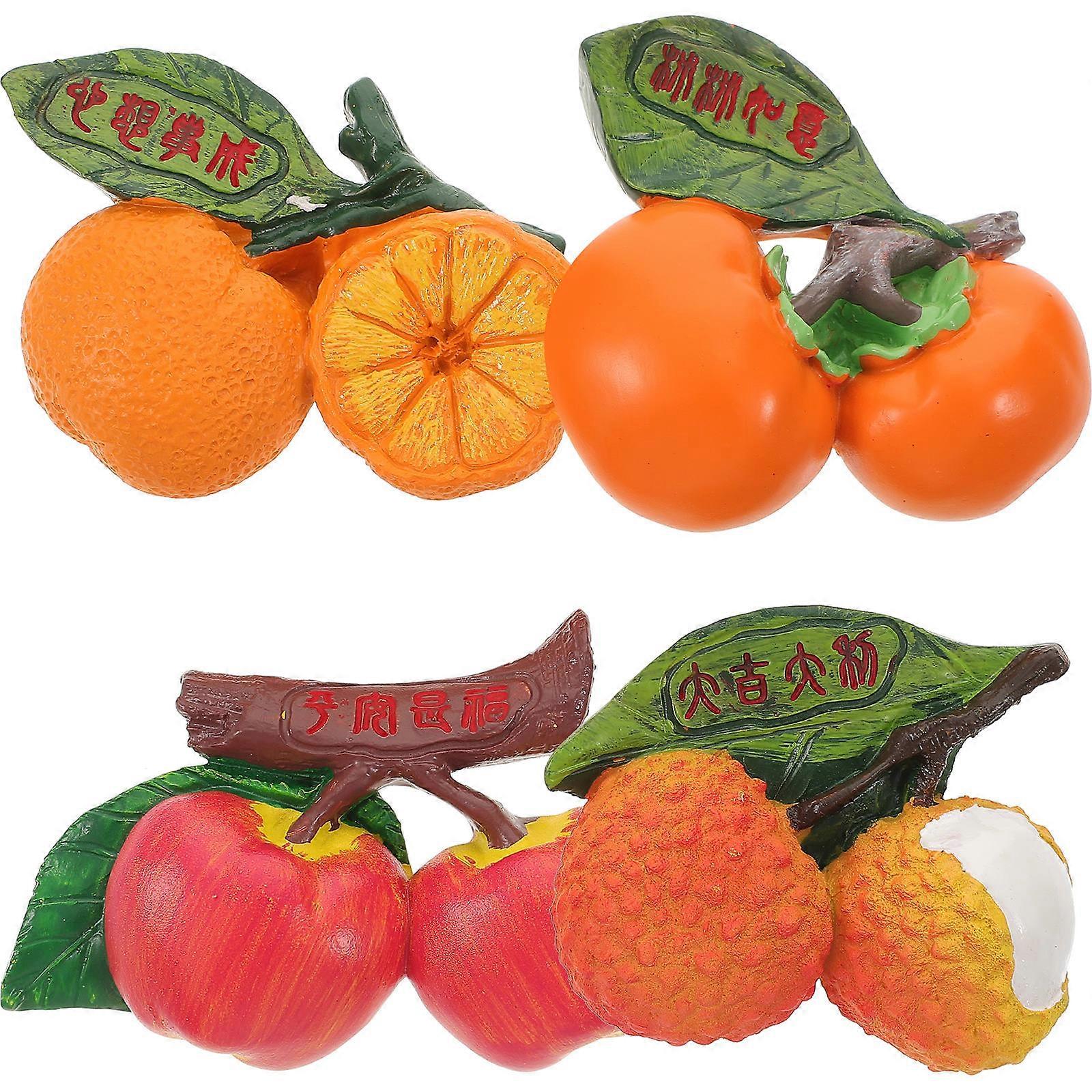 Food Shaped Decor Fridge Magnetic Decor Classroom Lockers Assorted Color 3.1 2.4 0.4in 4Pcs