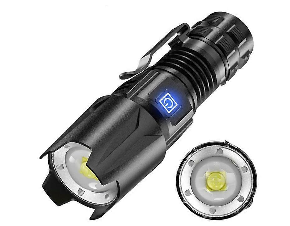 Flashlight High Lumens, 5000 lumens XHP50 Powerful Led Tactical Flashlight, Waterproof Brightest Flash Light High Powered(Black)