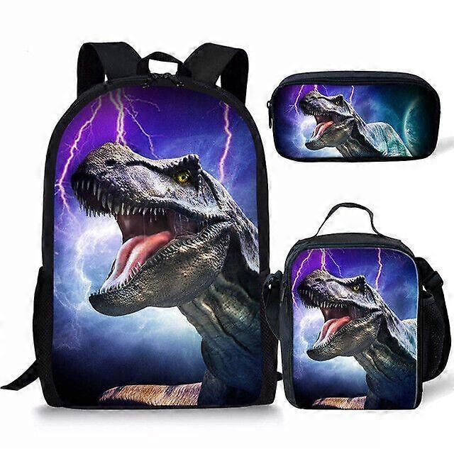 Student backpack three piece set cartoon backpack