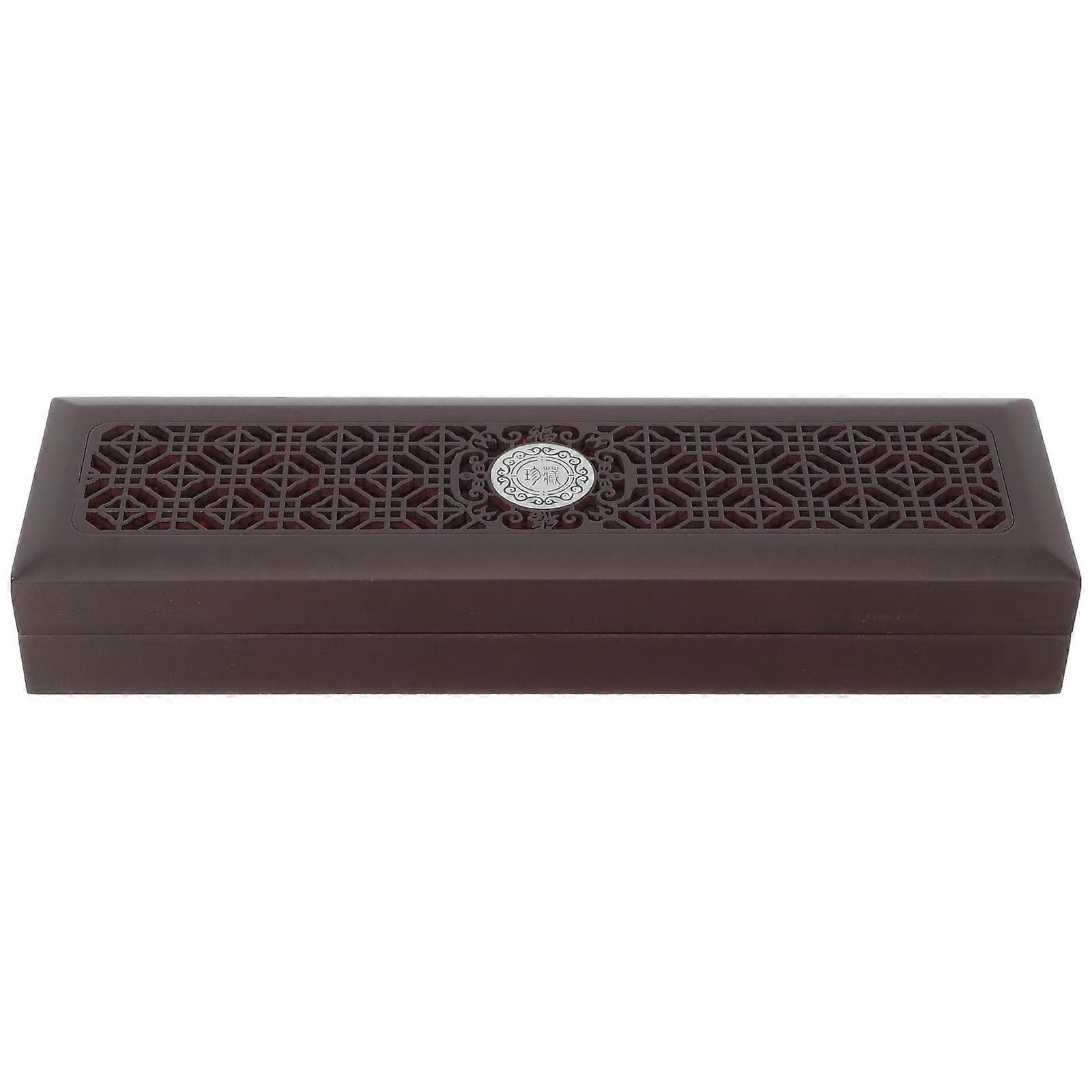 Harmonica Storage Container Wooden Portable Case For Outdoor Use 25x7cm Black 1Pcs