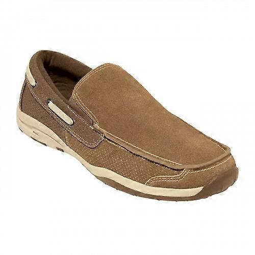 Atlas For Men Mens Split Leather Elasticated Moccasins