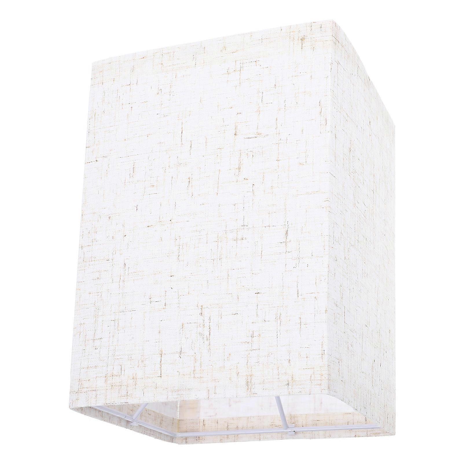 Detachable Lampshade Cloth Lampshade For Table Lamps Decorative Lighting Beige Color Square Shape Simple Design 1Pcs