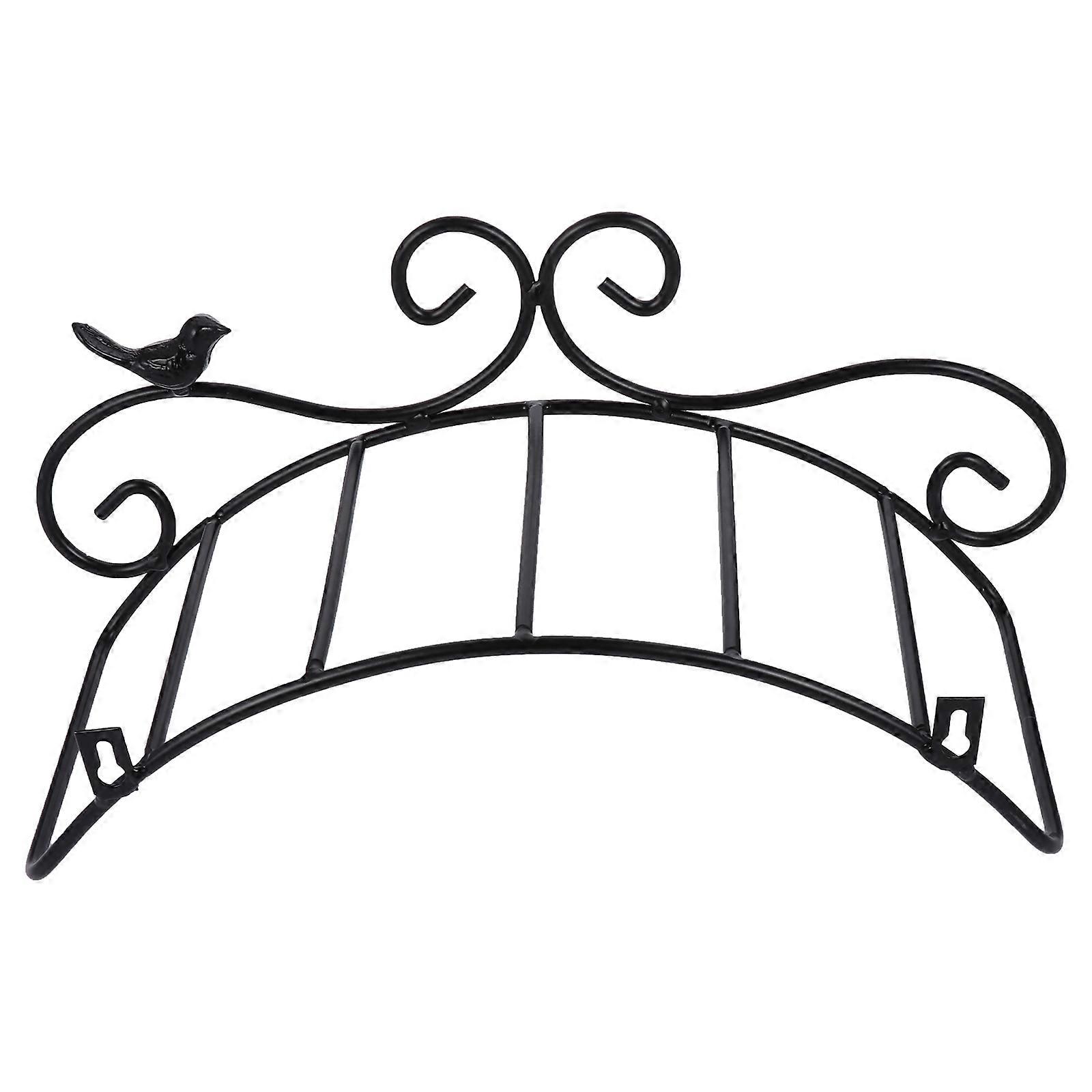 Wall Mounted Hose Storage Rack Durable Bracket for Garden Organization Space Saving Design Holds Various Hoses Elegant Black Finish