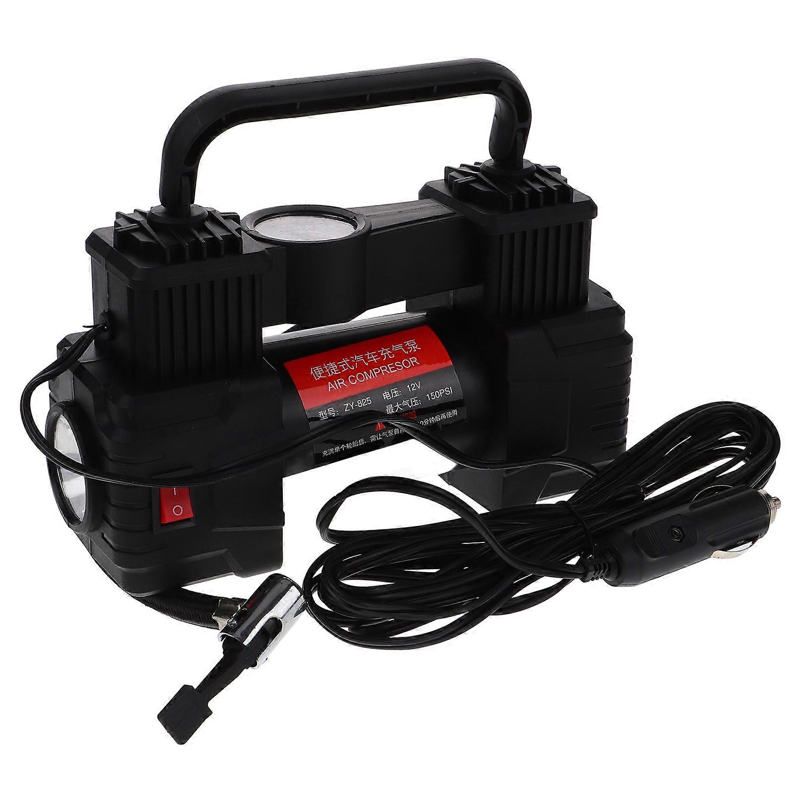Tire Inflator Portable Air Compressor Inflation Pump With Tire Pressure Gauge For Car