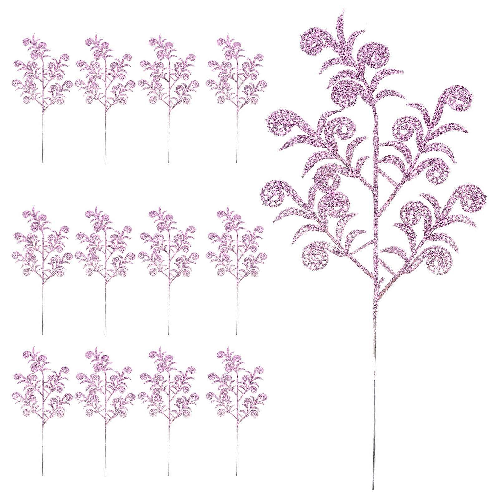 Greenery Stems Christmas Tree Ornaments Elegant Design PE 14Pcs