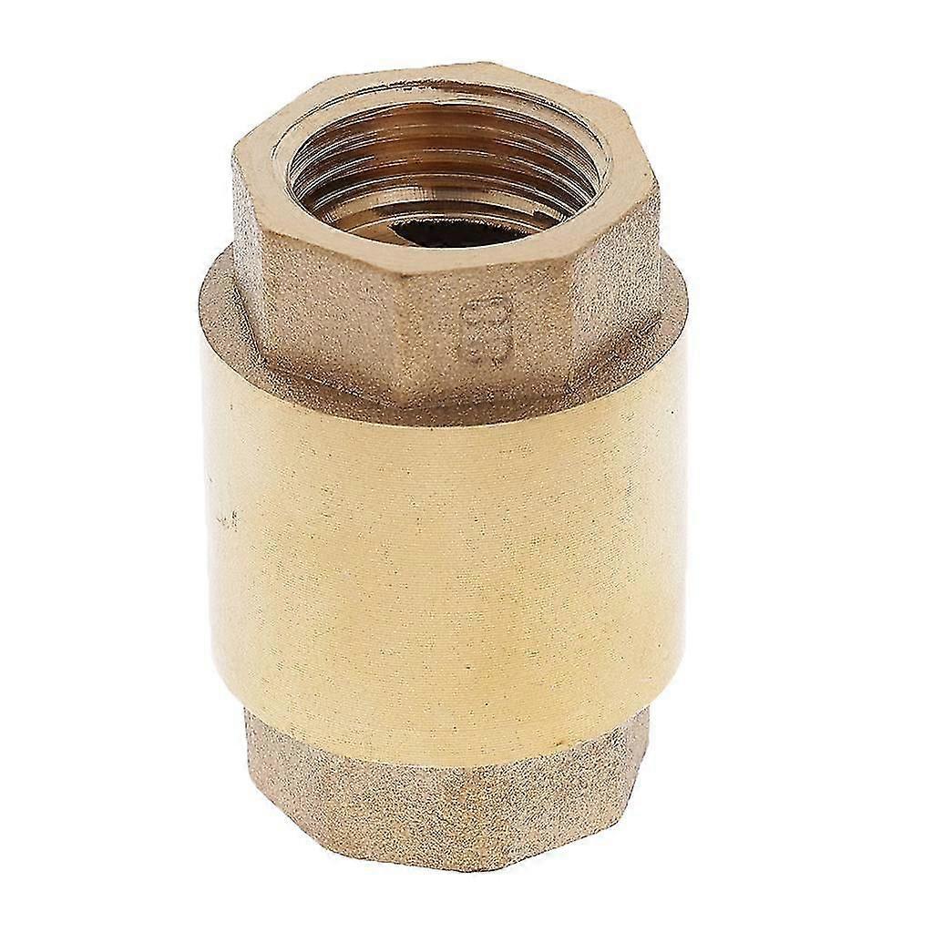 1/2 Inch NPT Vertical In-line Spring Loaded Brass Check Valve