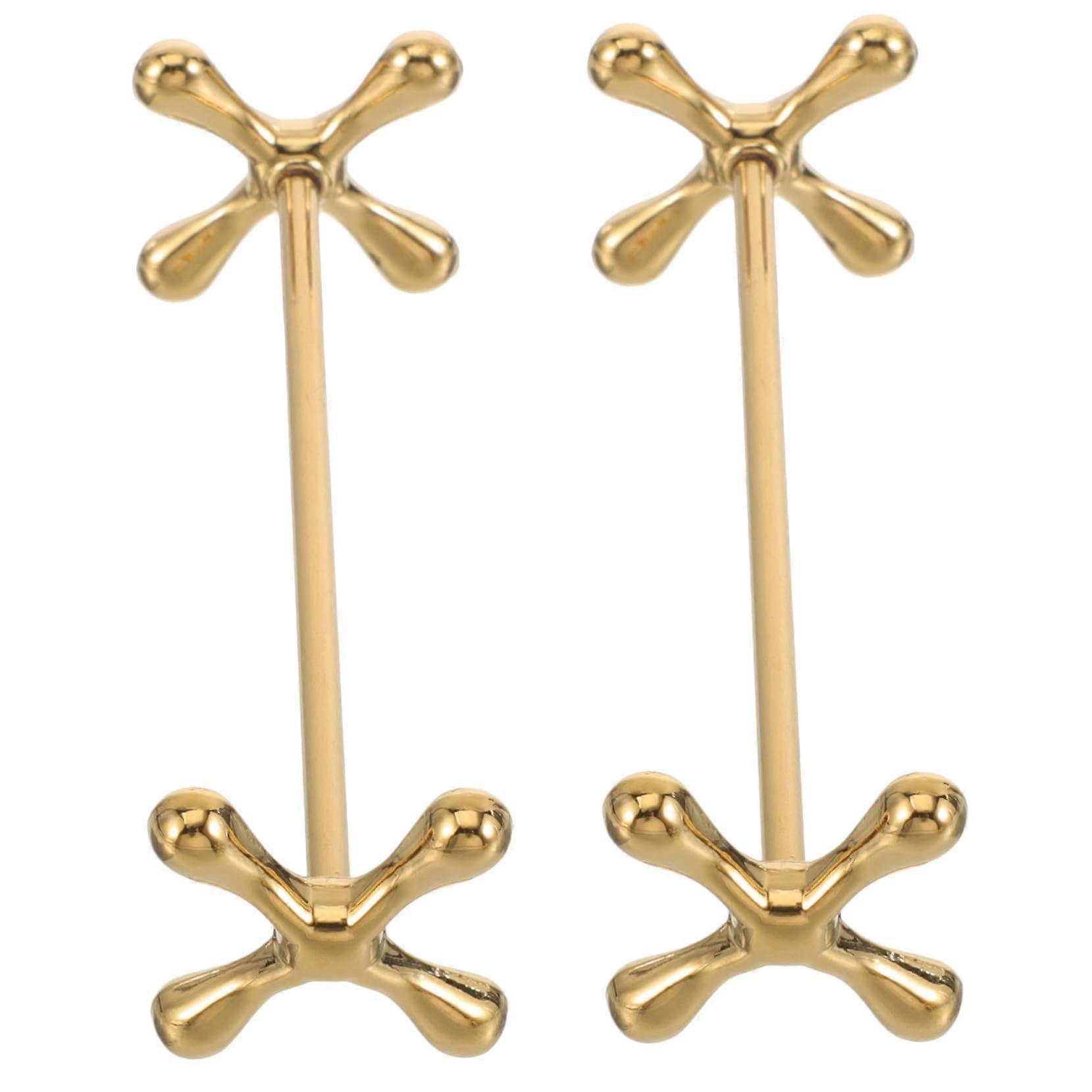 Stainless Steel Chopstick Holder Set of 2, Durable Non-Slip Spoons Rest for Restaurant Use, Easy to Clean