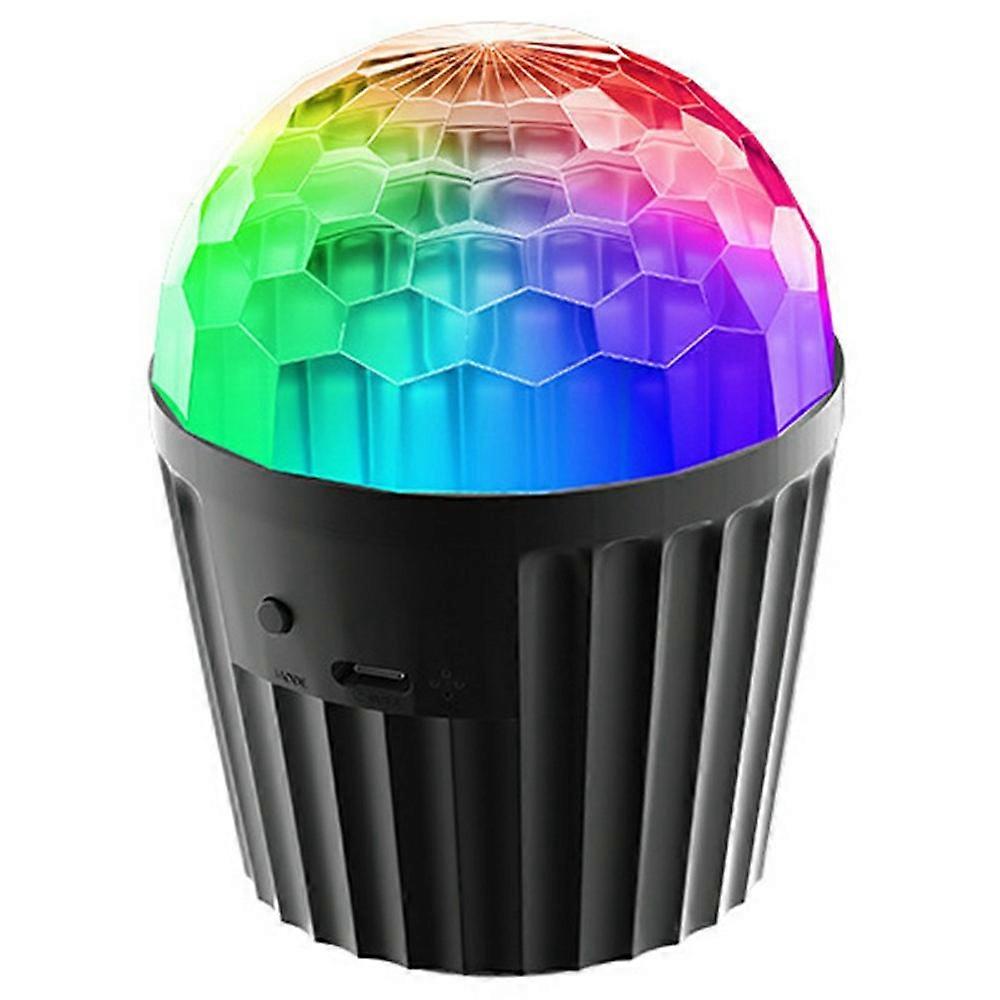 3W Sound Activated Striped Mini Magic Ball LED Light RGB Stage Lamp for KTV Bar (With Remote)