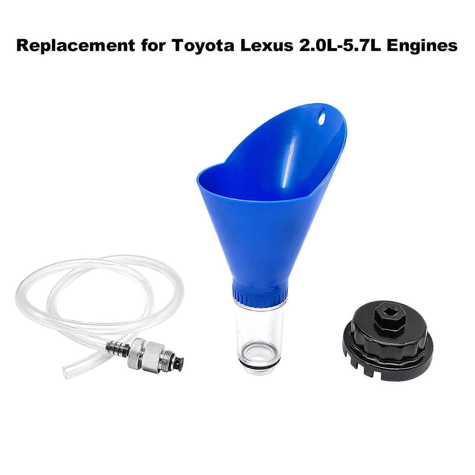 Tools Oil Filter Wrench Engine Filter Drain Tool Oil Funnel Sets Replacement for Toyota Lexus 2.0L~5.7L Engines MK33162