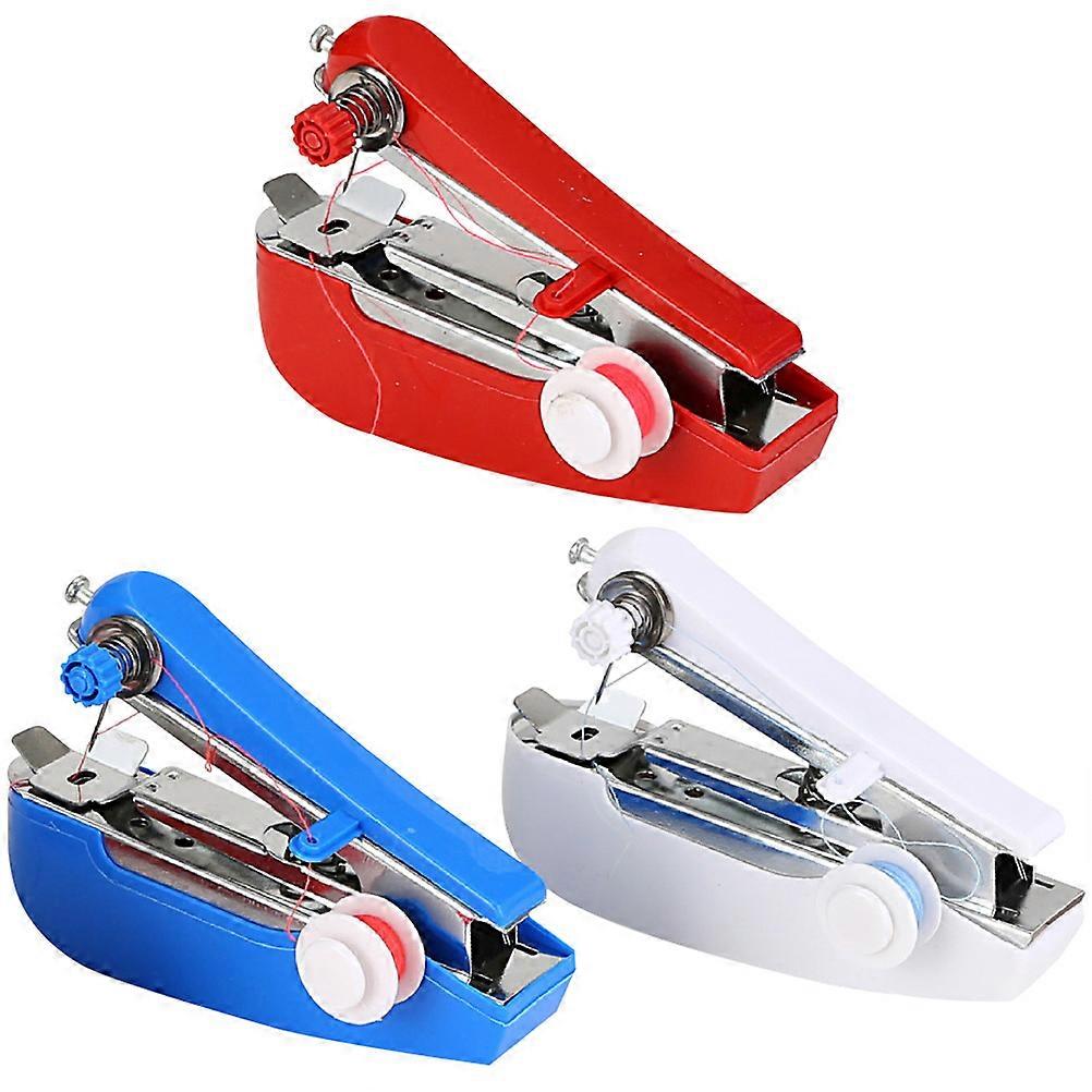 Compact Handheld Sewing Machine Mini Sewing Machine Home Maintenance White Automatic Feed 3Pcs