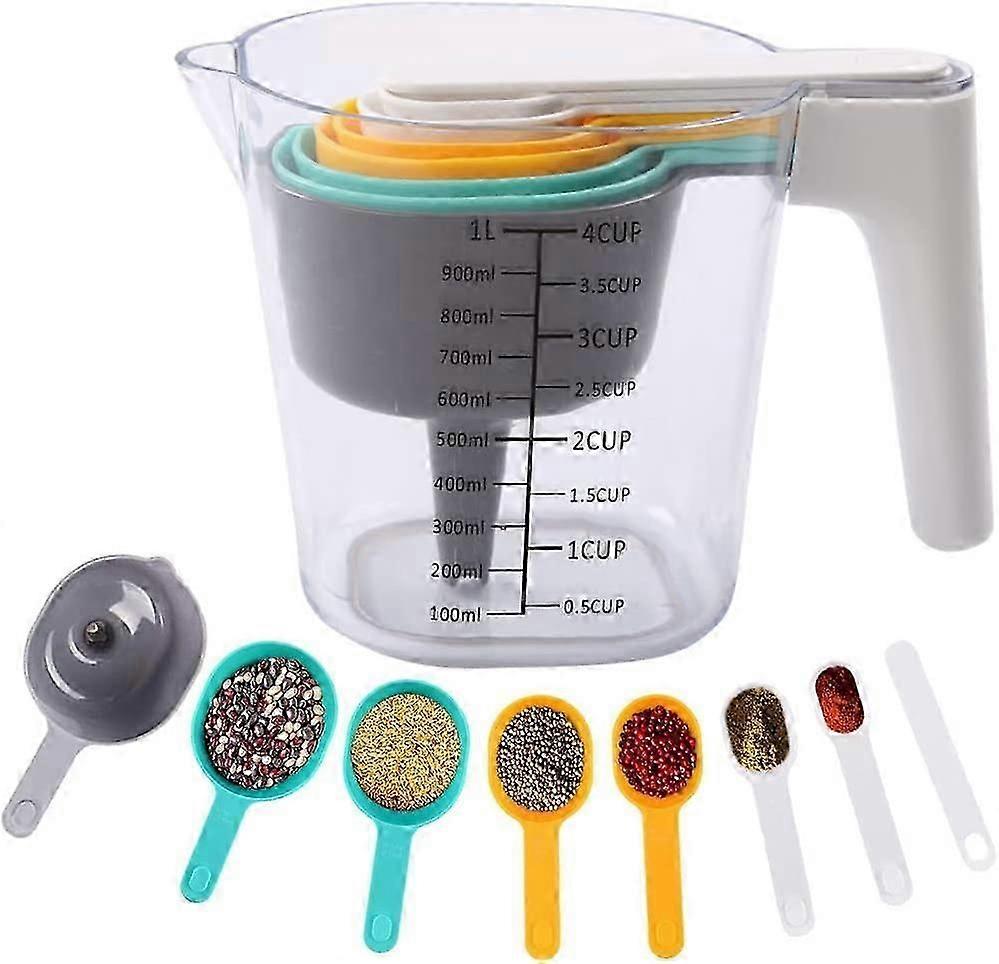 9-in-1 1000ML Measuring Cup Set for Baking Fun