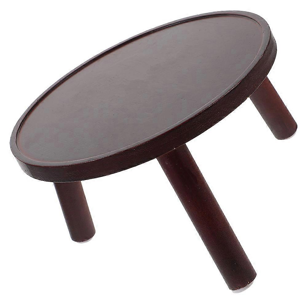 Durable Wooden Plant Stand with Unique Texture, Space Saving Riser for Home and Office Decor