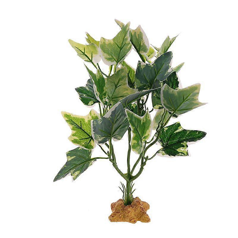 Reptile Artificial Plants: Amphibian Habitat Hideout Plastic Plants Artificial Greenery Terrarium Decorations for Snake Turtle Lizard Gecko Habitat D