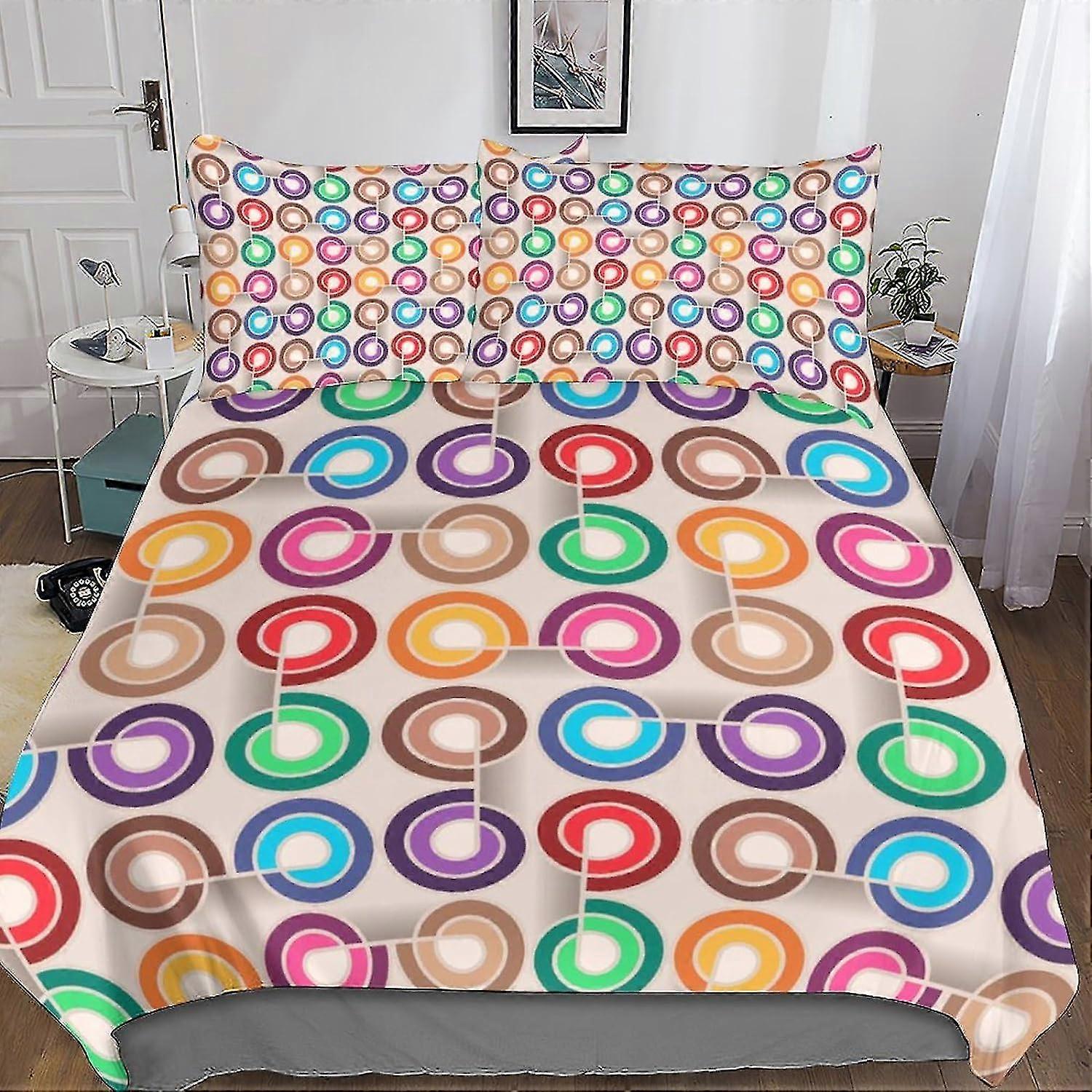 Conjunto de capa de edredom com estampas exóticas Capa de colcha de tartan impressa em 3D Conjunto de cama de microfibra Capa de edredom hipoalergênica ultra macia com zíper