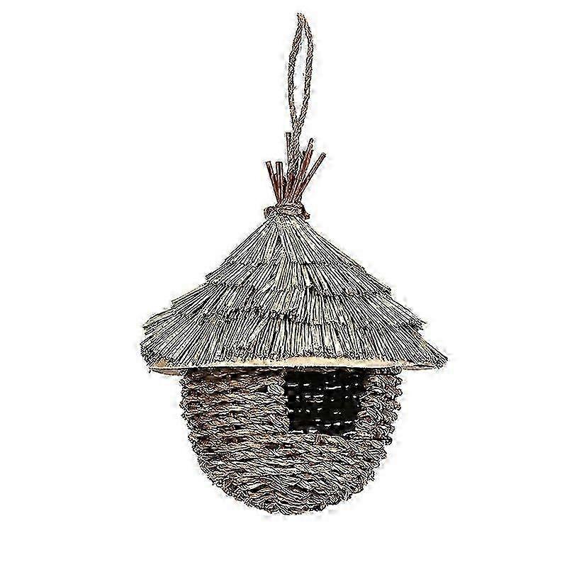 Hand-Woven Hummingbird House Creative Bird Nests Simulation Birdhouse Gardening Hanging Decoration