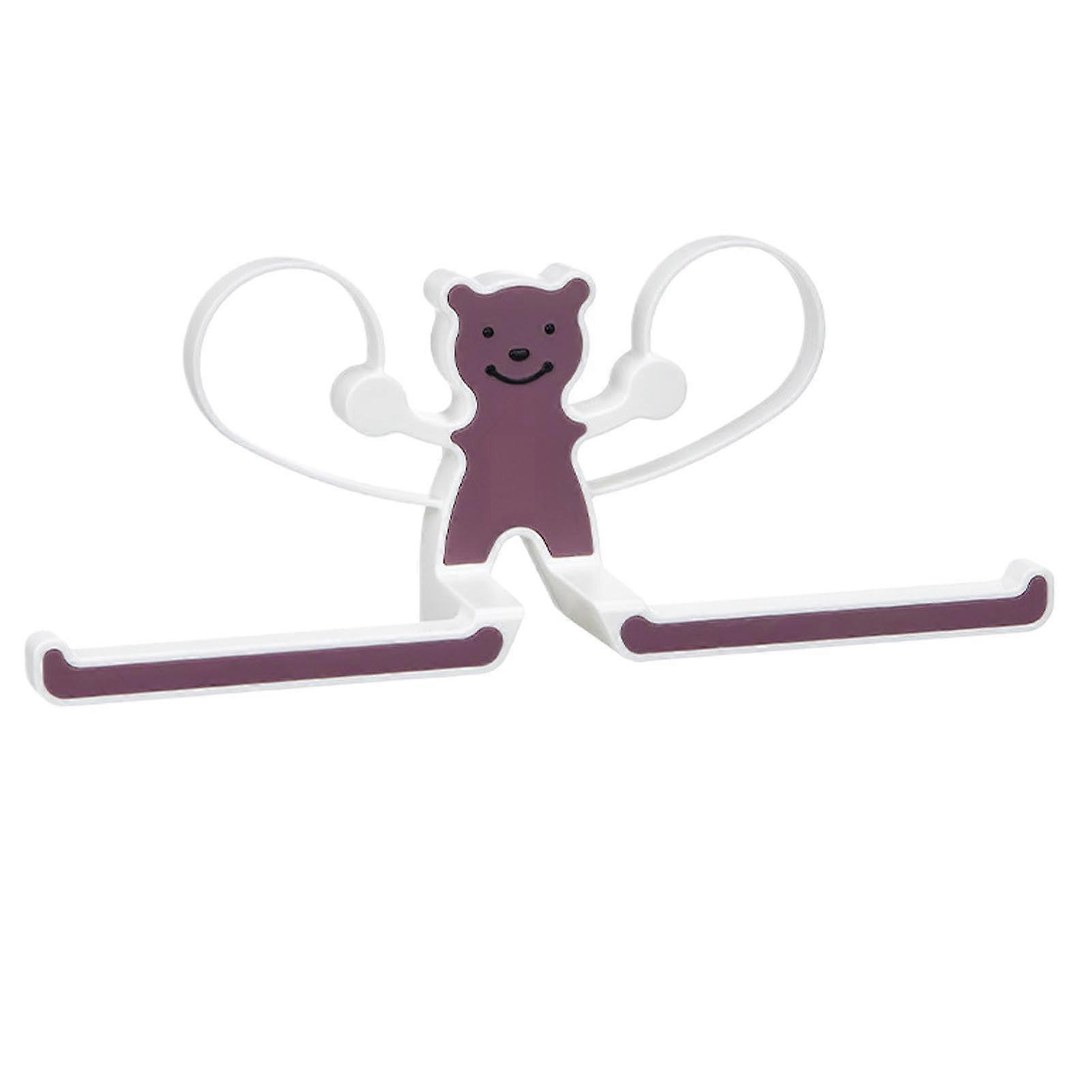 Cartoon Paper Towel Holder Wall Mount – Self-Adhesive Kitchen Towel Rack, No Drill Design, Space-Saving Organizing Solution