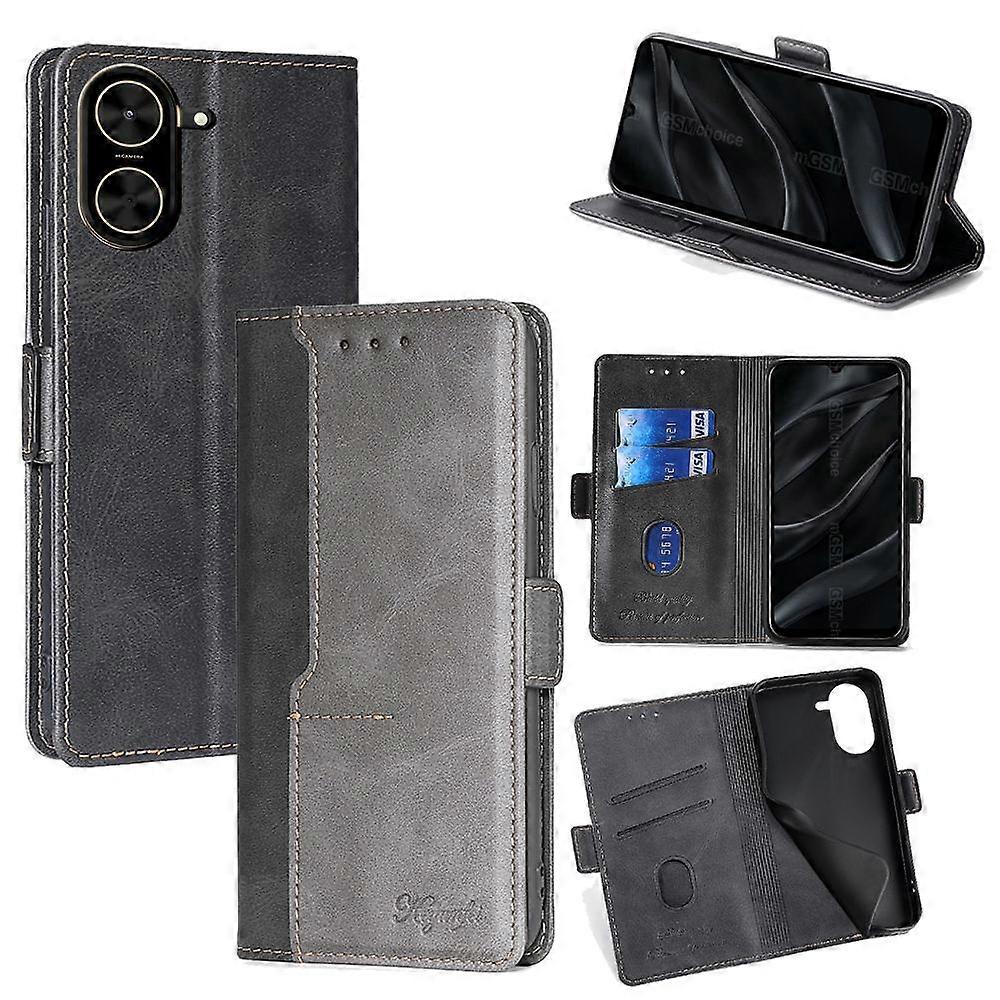 Contrast Color Side Buckle Leather Phone Case