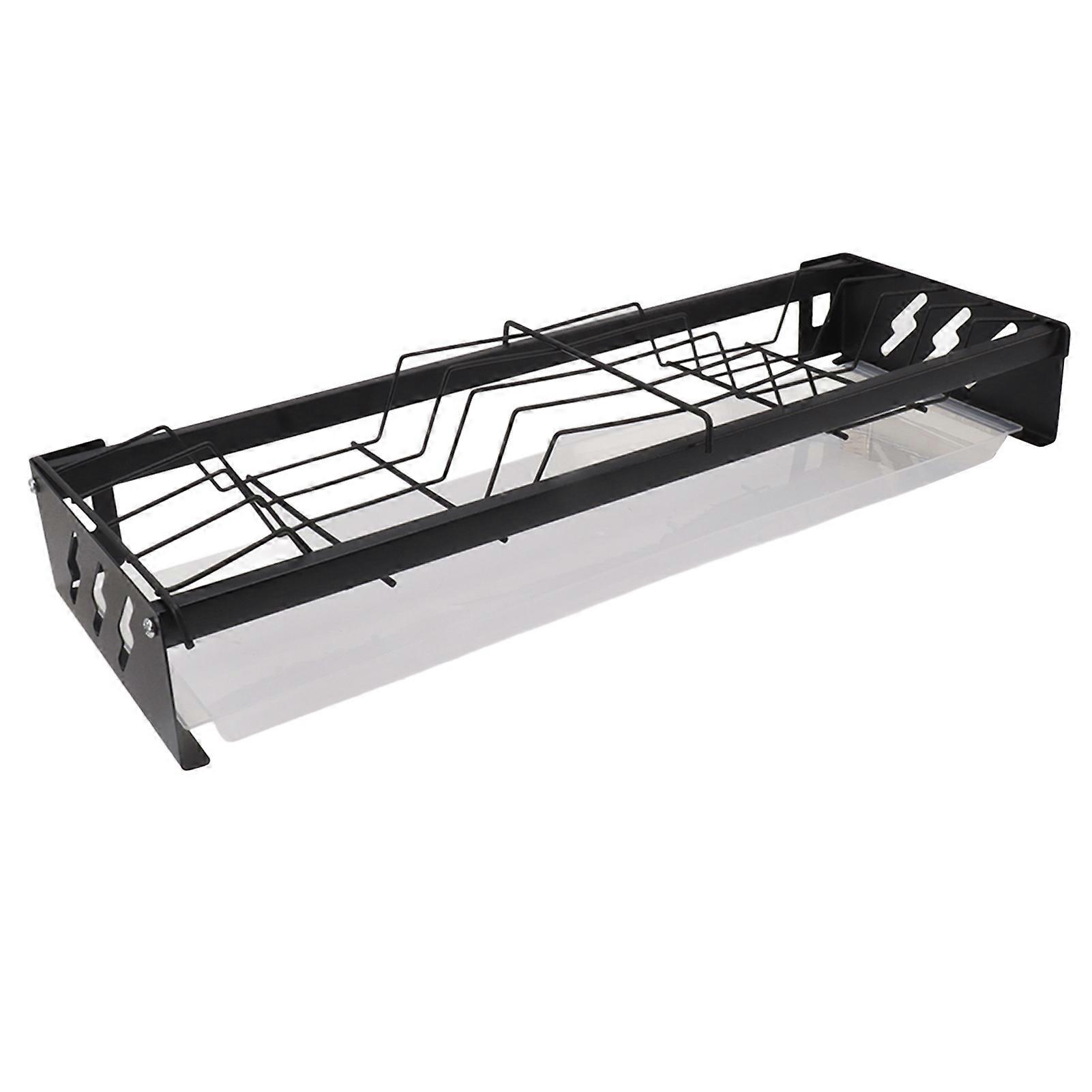 Kitchen Wall Mounted Tableware Holder Drain No Punching Drainage Flatware Storage Holder Rack Shelf Organizer Dish Holder 