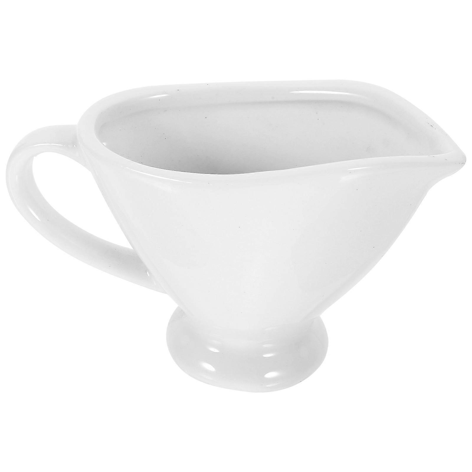 Gravy Pitcher With Spout Ceramic Creamer Jug Serving Milk For Business Banquet 1Pack