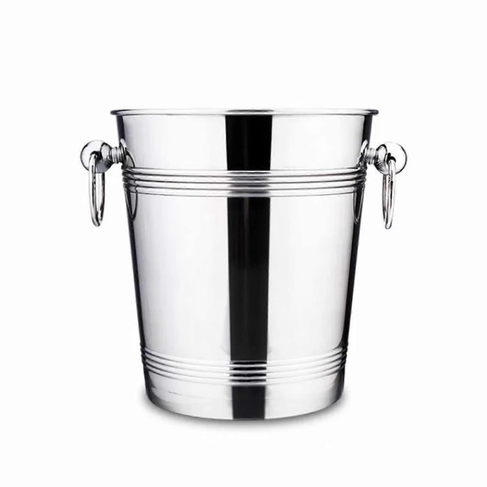 5L Ice Bucket, Mirrored Stainless Steel, Keeps Ice Frozen Longer, for Parties