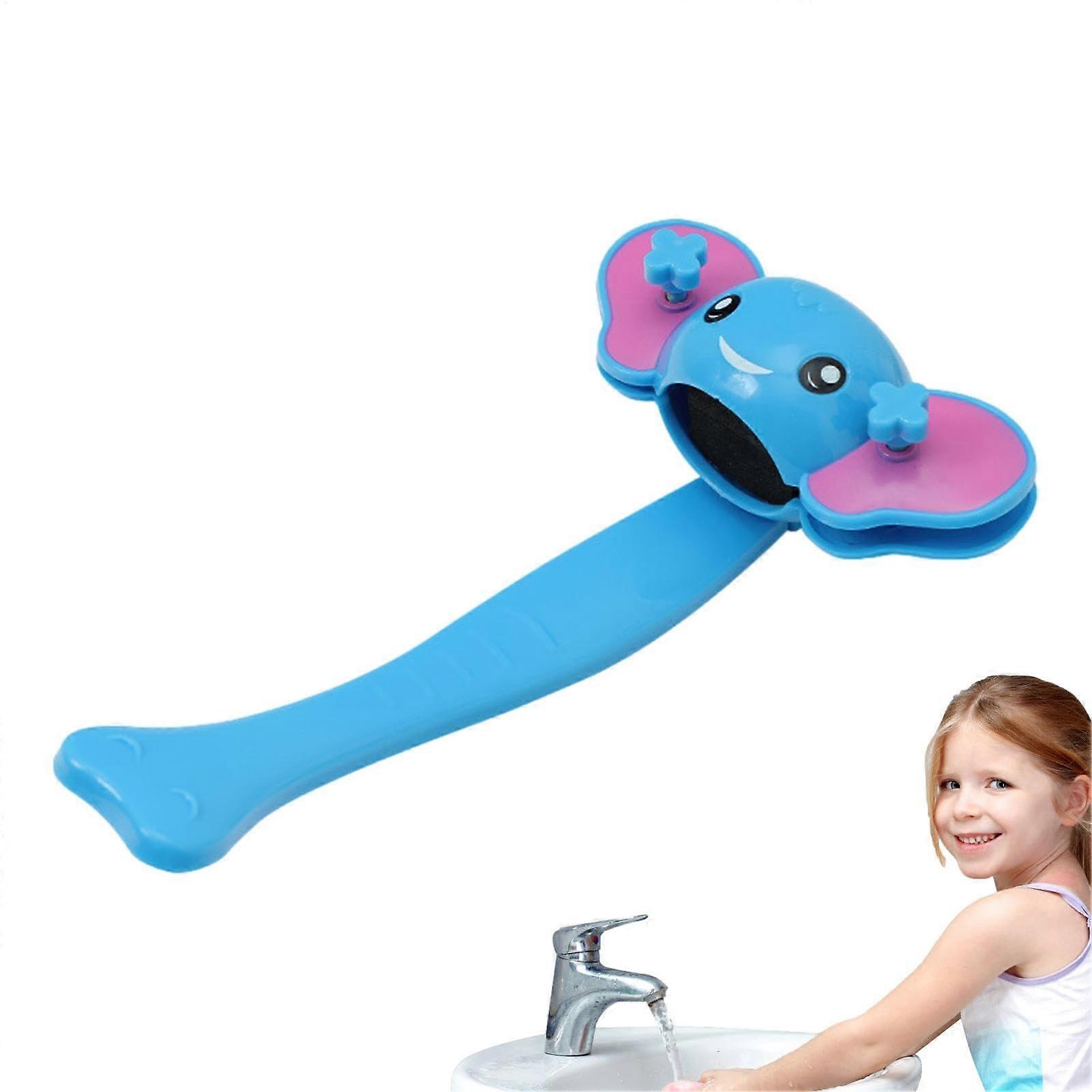 Bathtub Faucet Extender  Splashproof Faucet Handle Extension, Durable and Sturdy Faucet Handle Extension with NonSlip Grip for Kids, Blue