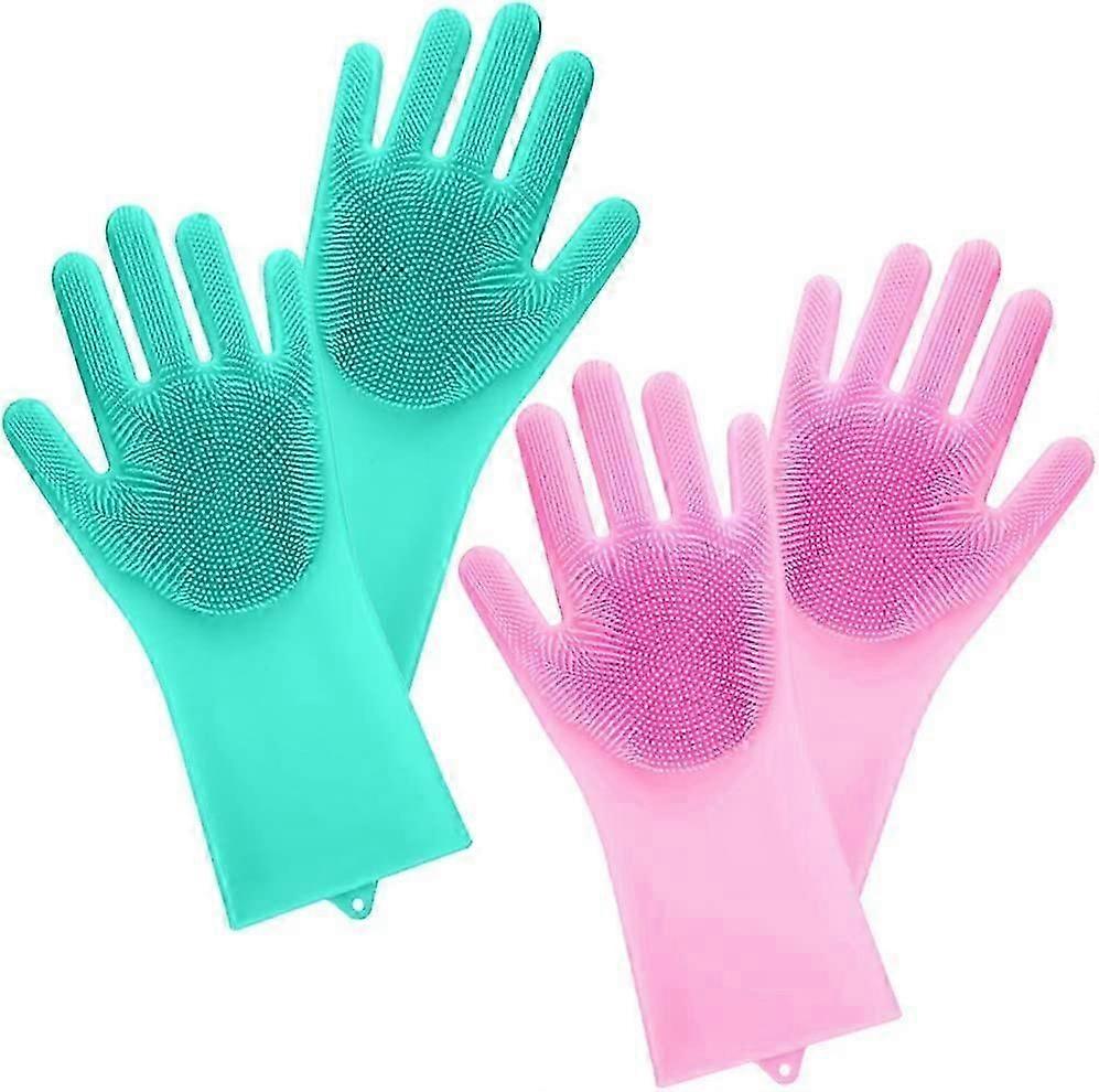Magic Silicone Cleaning Gloves for Kitchen, Bathroom