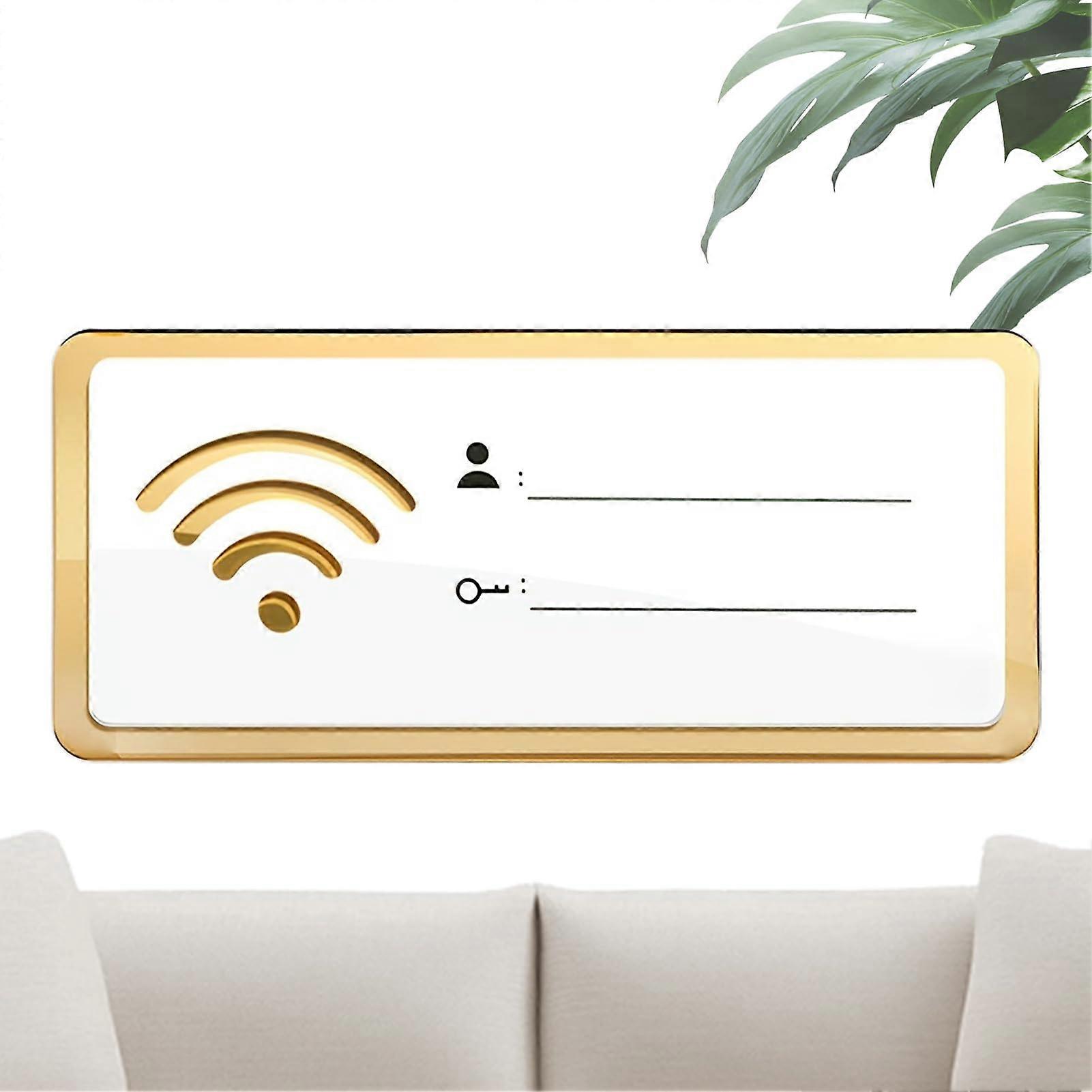 WiFi Password Sign - Acrylic Wall WiFi Password Plaque, Transparent, Easy Install, Home Office Dorm Apartment Decor